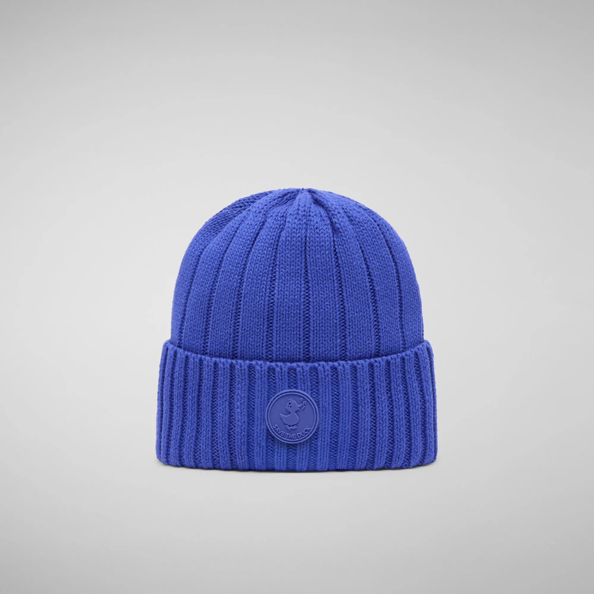 Cheap Save The Duck Unisex ribbed beanie jo in gentian blue GentianBlue