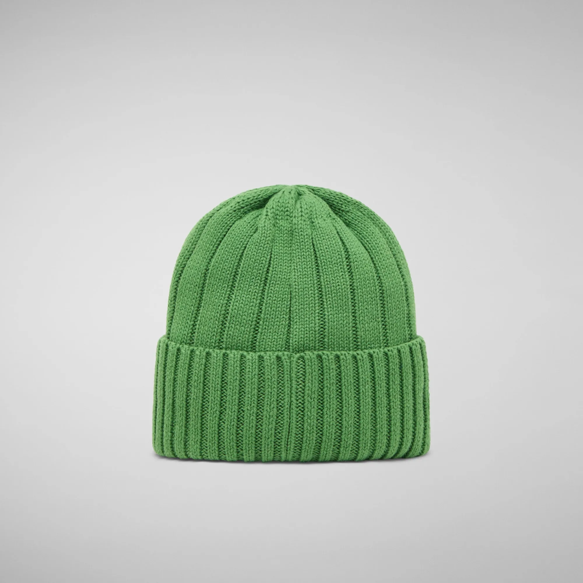 Shop Save The Duck Unisex ribbed beanie jo in grass green GrassGreen