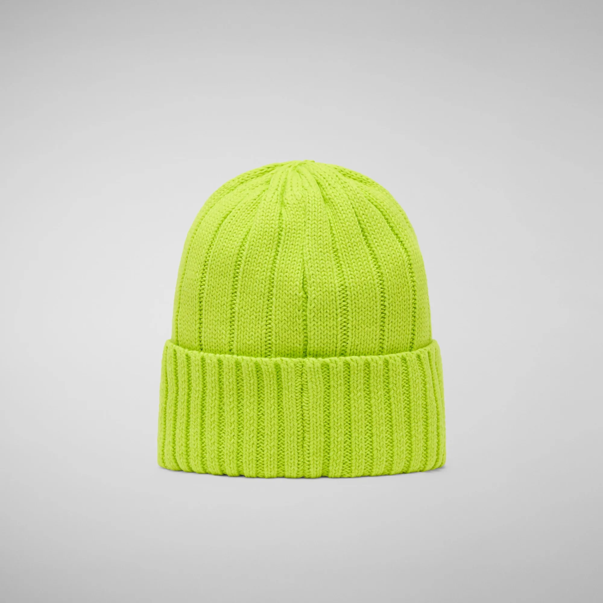 New Save The Duck Unisex ribbed beanie jo in lichen green LichenGreen