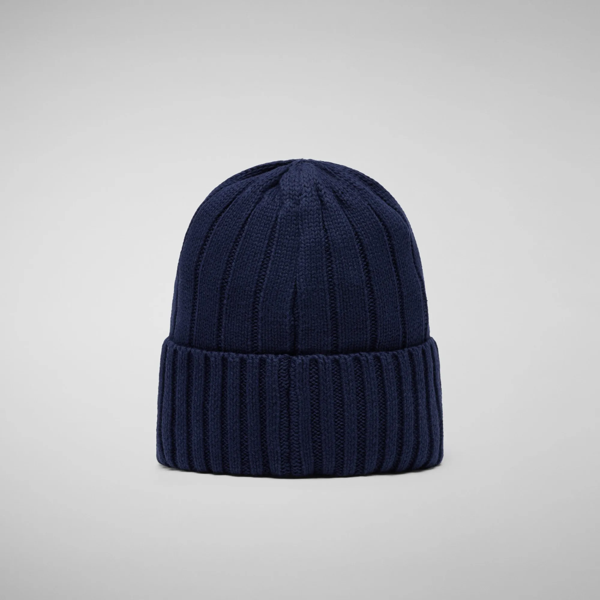 Online Save The Duck Unisex ribbed beanie jo in navy blue NavyBlue