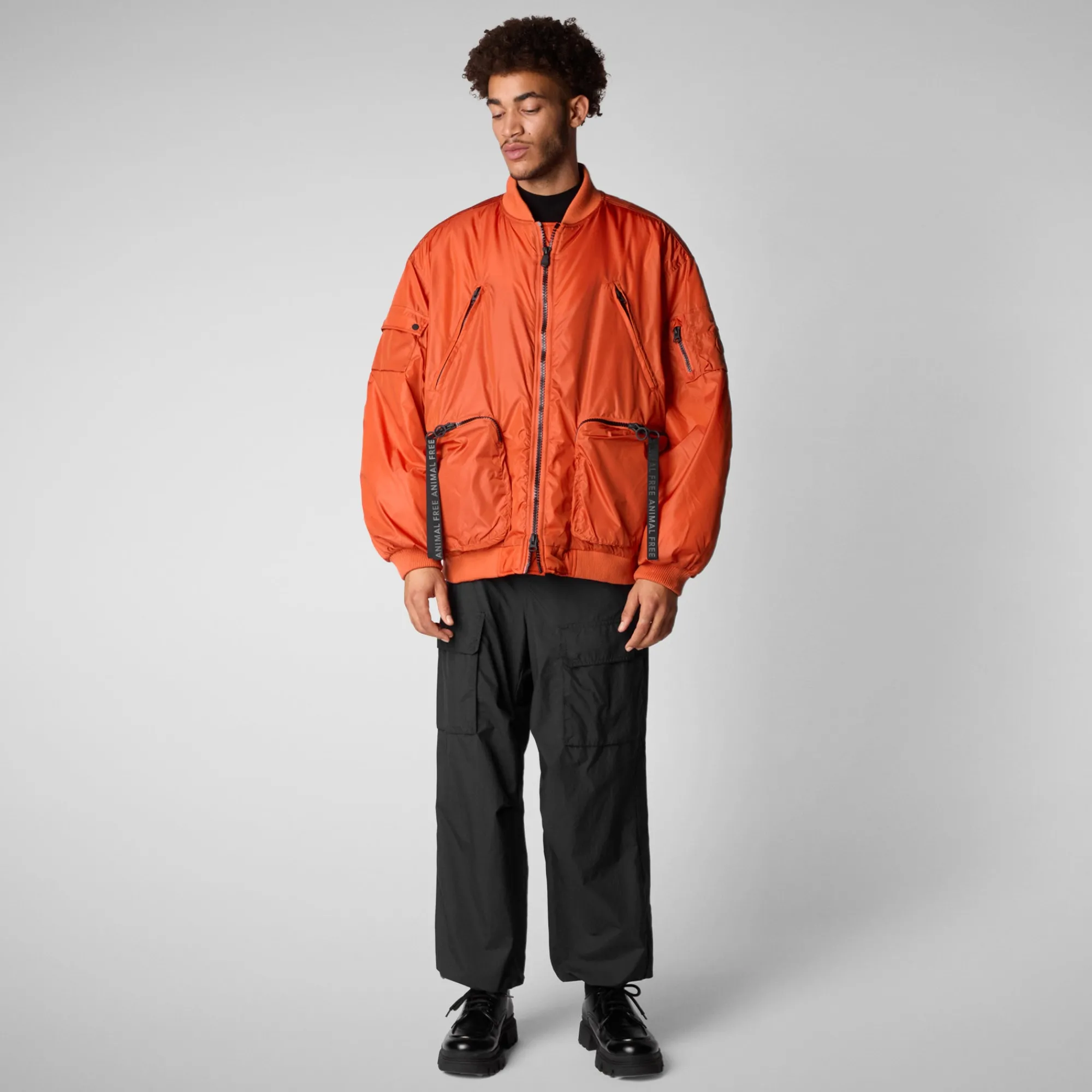 Hot Save The Duck Unisex Usher Bomber Jacket in Maple Orange MapleOrange