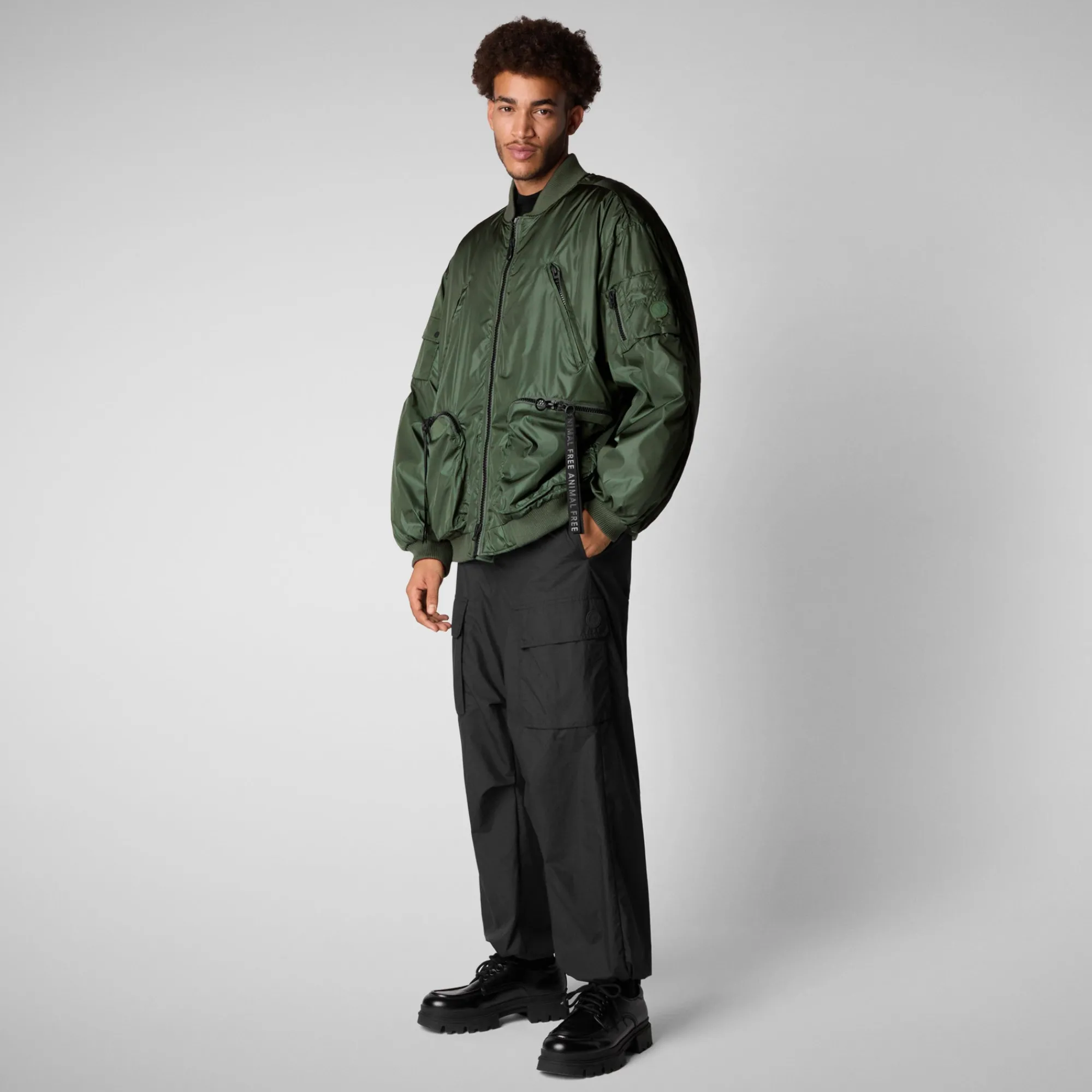 Flash Sale Save The Duck Unisex Usher Bomber Jacket in Thyme Green ThymeGreen