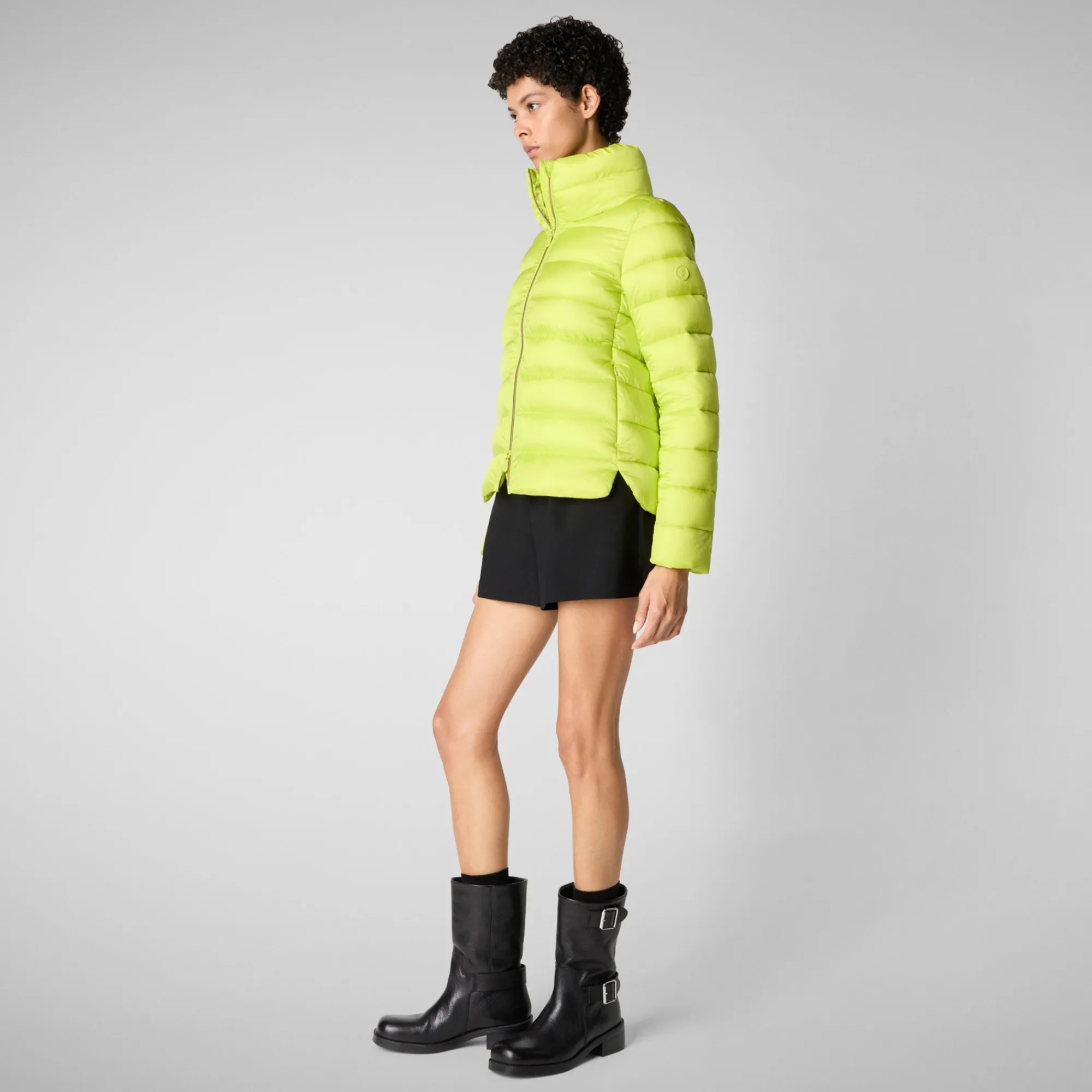 Sale Save The Duck Women's Animal free Puffer Jacket Elsie in Lichen Green LichenGreen