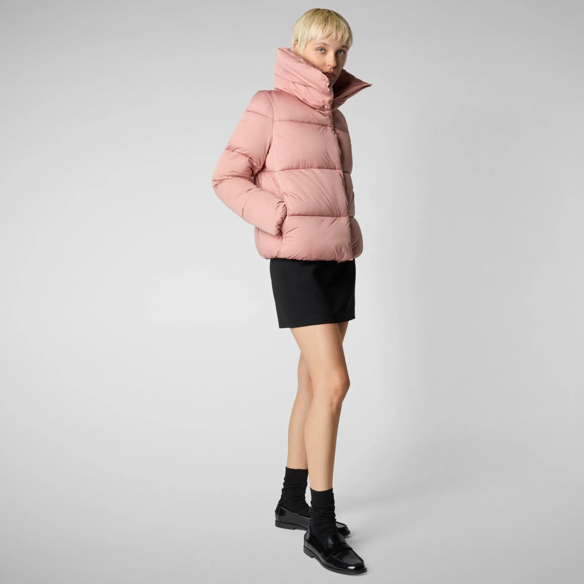 Best Save The Duck Women's animal free Puffer jacket Felicity in MISTY ROSE