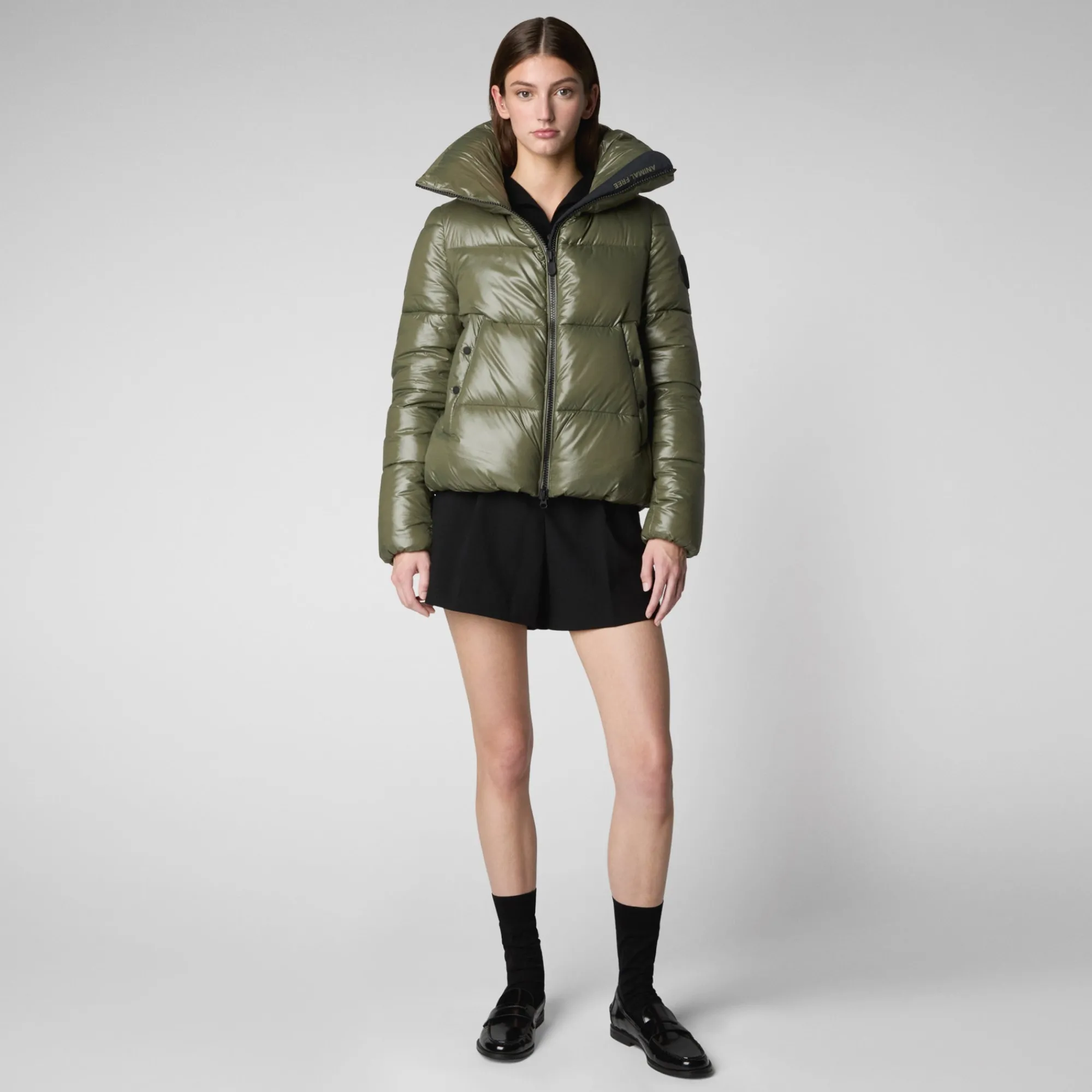 Online Save The Duck Women's Animal free Puffer Jacket Isla  in laurel green LaurelGreen