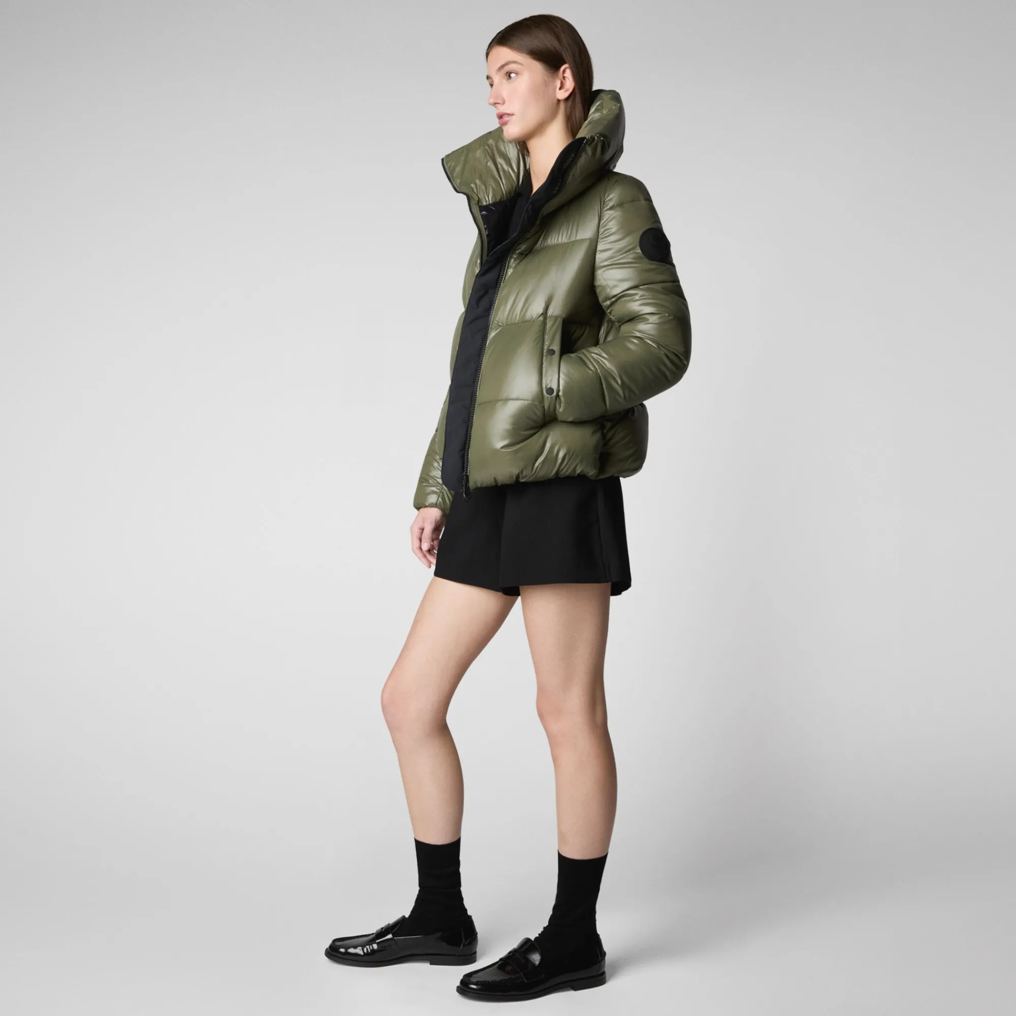 Online Save The Duck Women's Animal free Puffer Jacket Isla  in laurel green LaurelGreen
