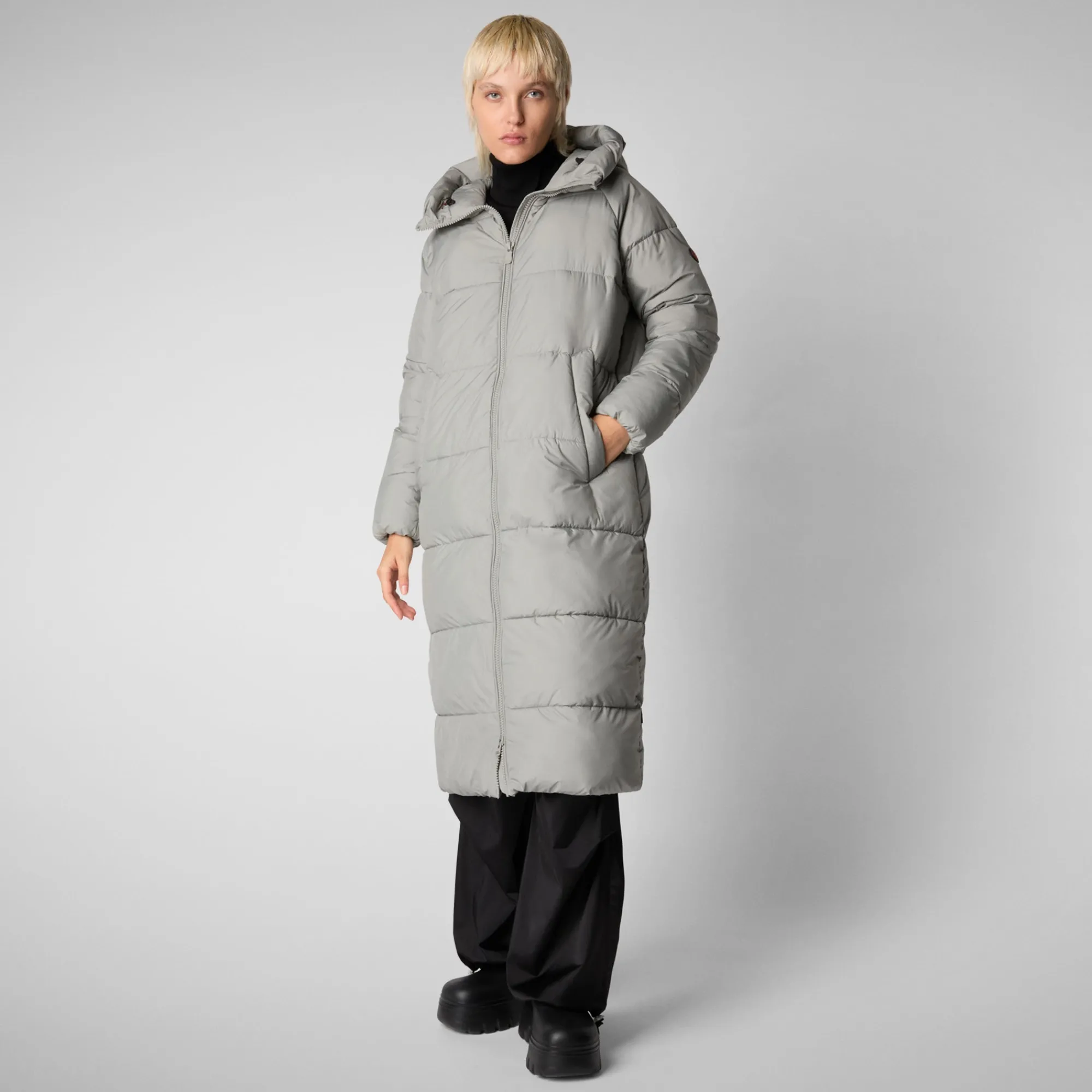 Flash Sale Save The Duck Women's animal free Puffer jacket Janis in wolf grey Wolfgrey