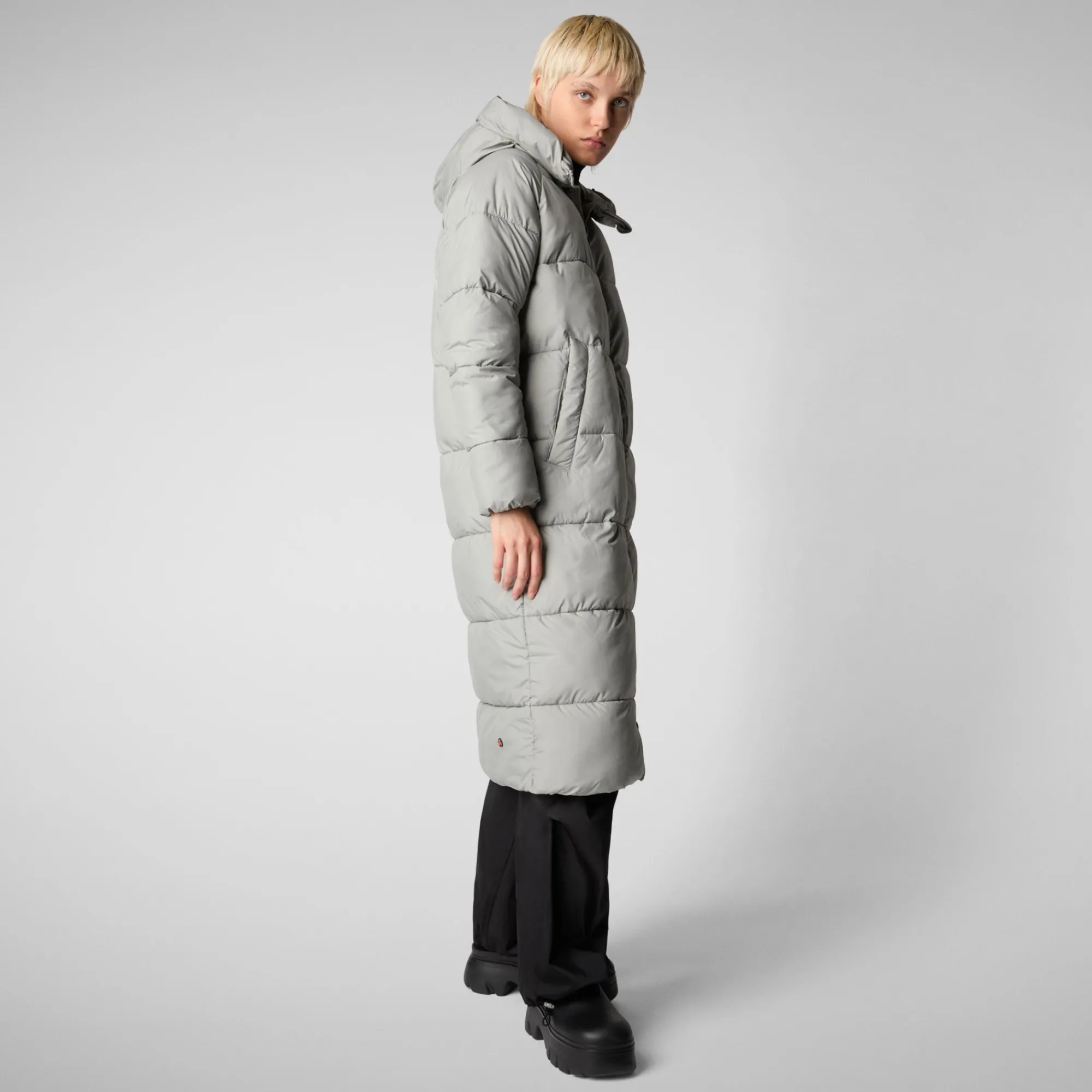 Flash Sale Save The Duck Women's animal free Puffer jacket Janis in wolf grey Wolfgrey