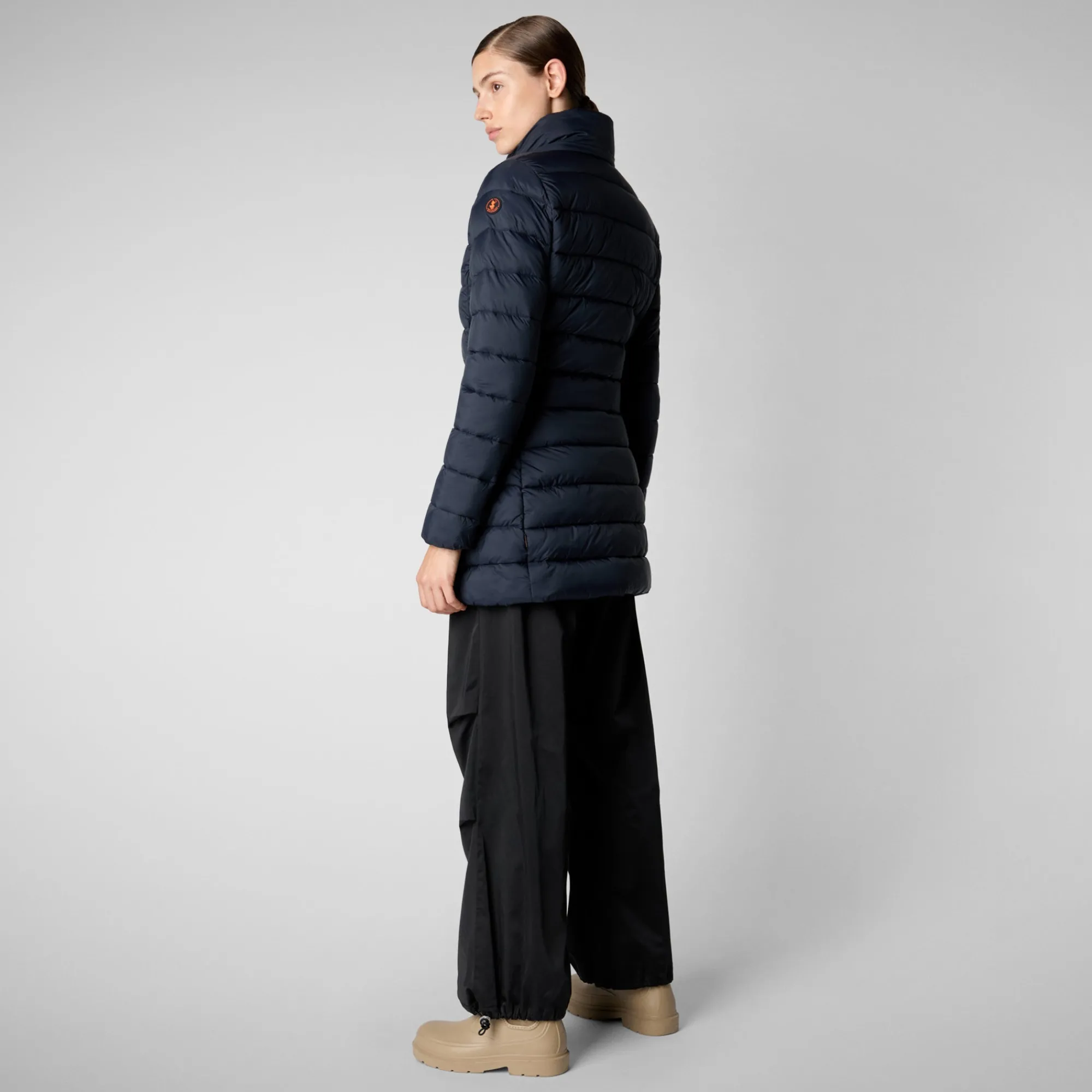 Outlet Save The Duck Women's  Animal free Puffer Jacket Joanne in blue black BlueBlack