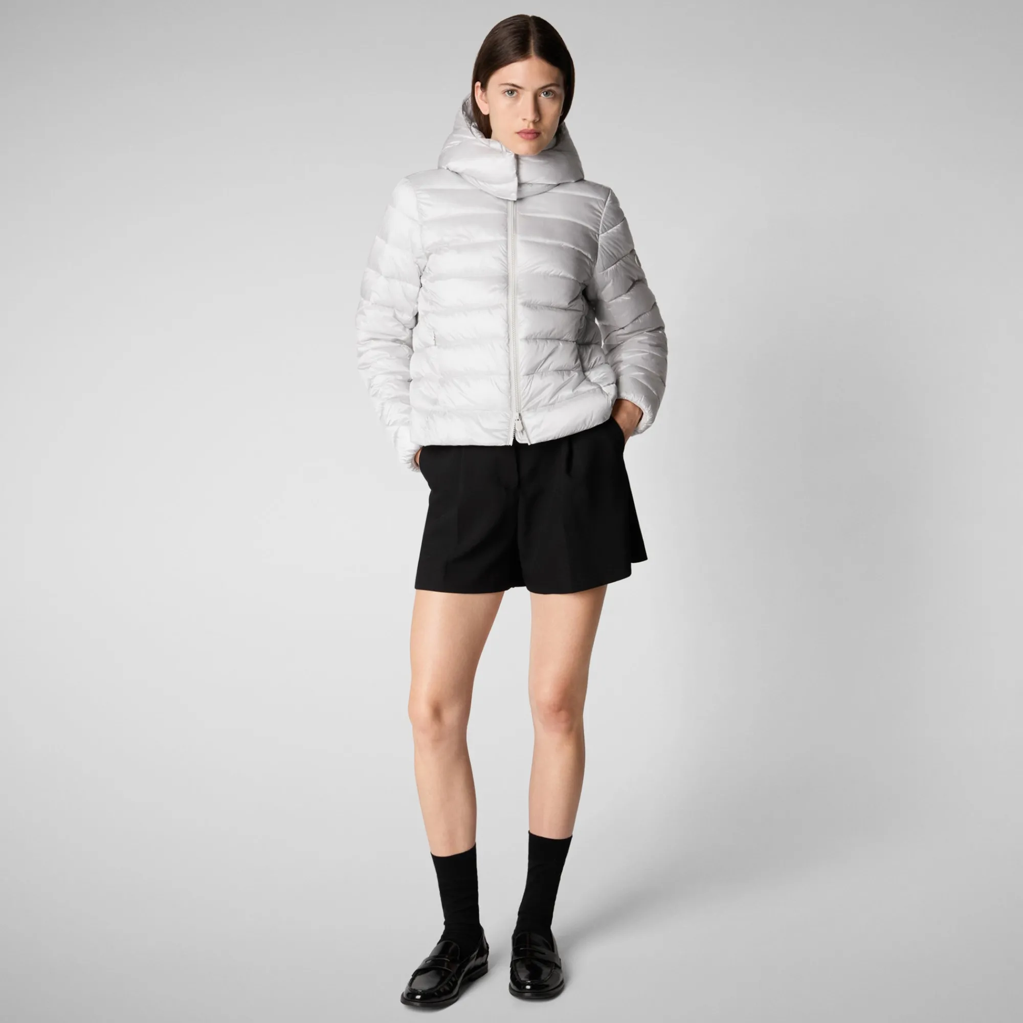 Flash Sale Save The Duck Women's animal free Puffer jacket Liana in fog grey