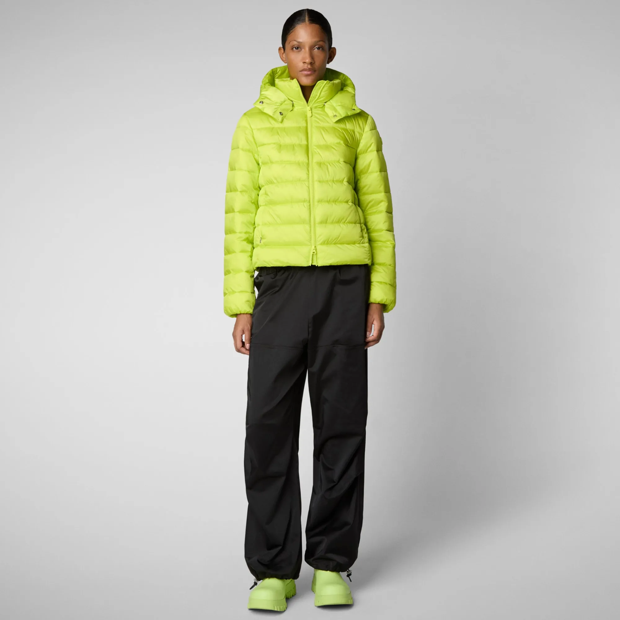 Sale Save The Duck Women's animal free Puffer jacket Liana in lichen green