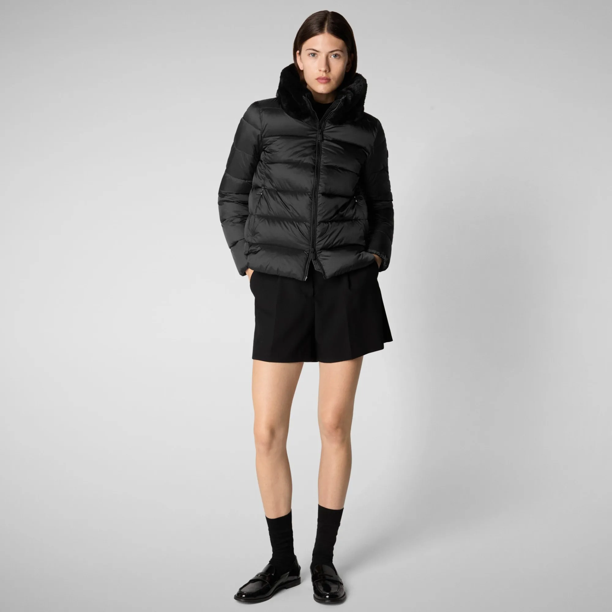 Discount Save The Duck Women's animal free Puffer jacket mei in Black