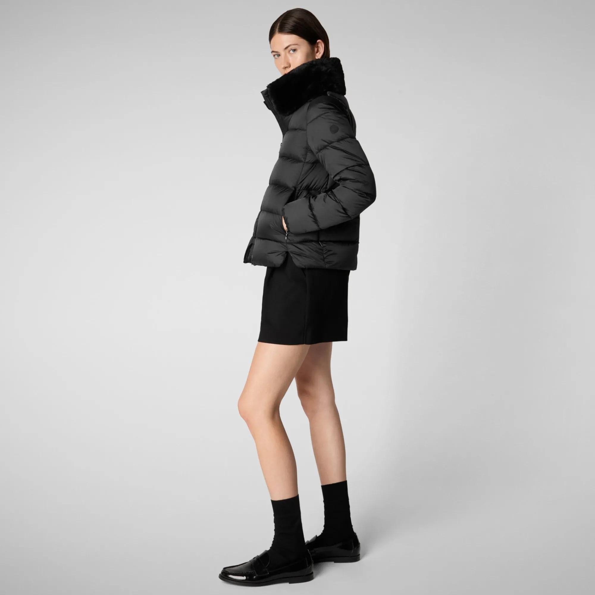 Discount Save The Duck Women's animal free Puffer jacket mei in Black