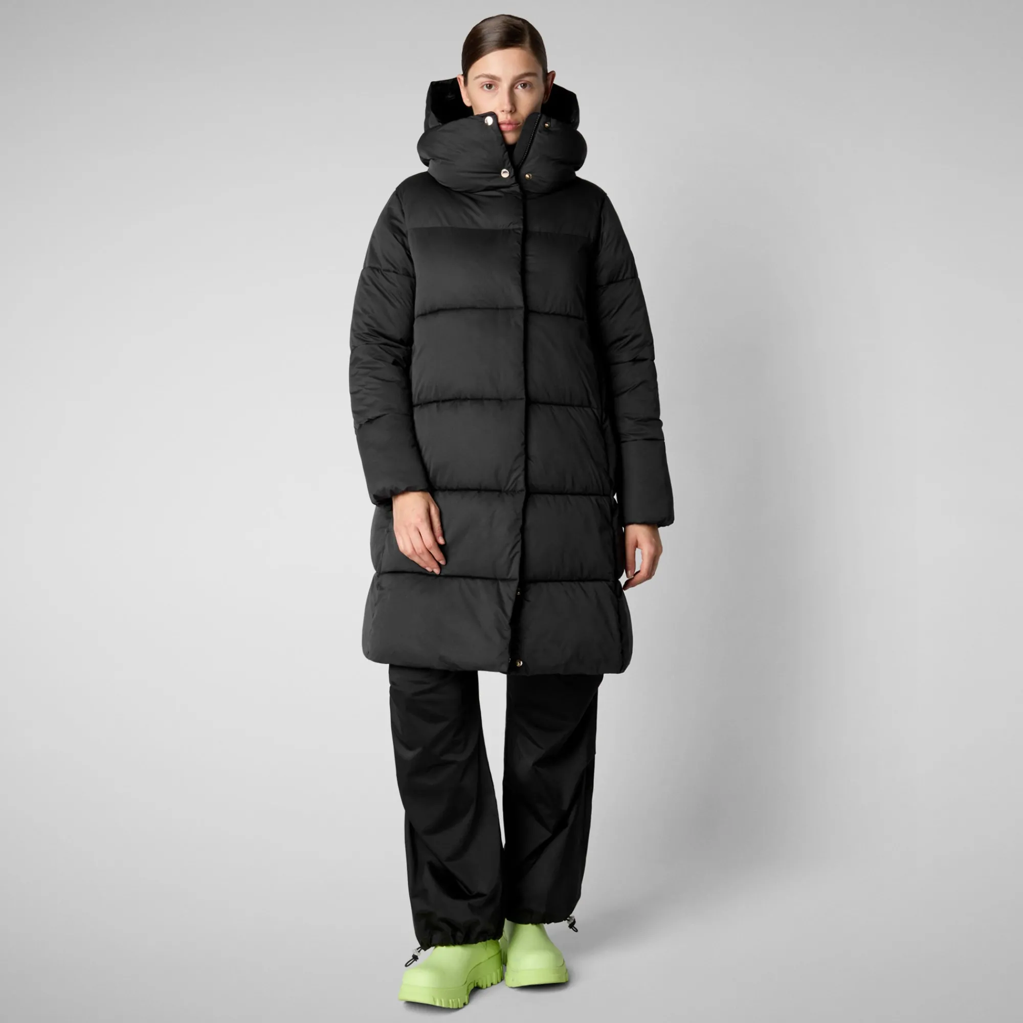 Best Sale Save The Duck Women's animal free puffer jacket Sibyl in Black
