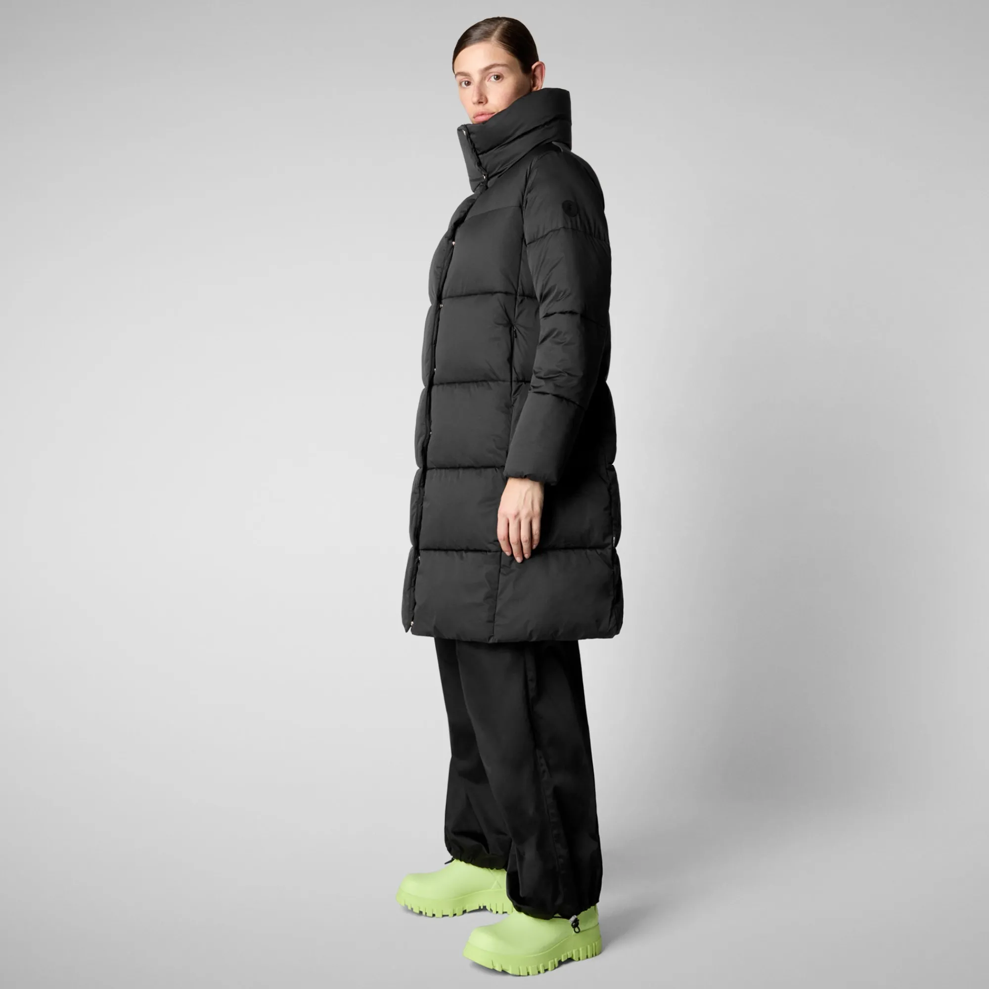 Best Sale Save The Duck Women's animal free puffer jacket Sibyl in Black