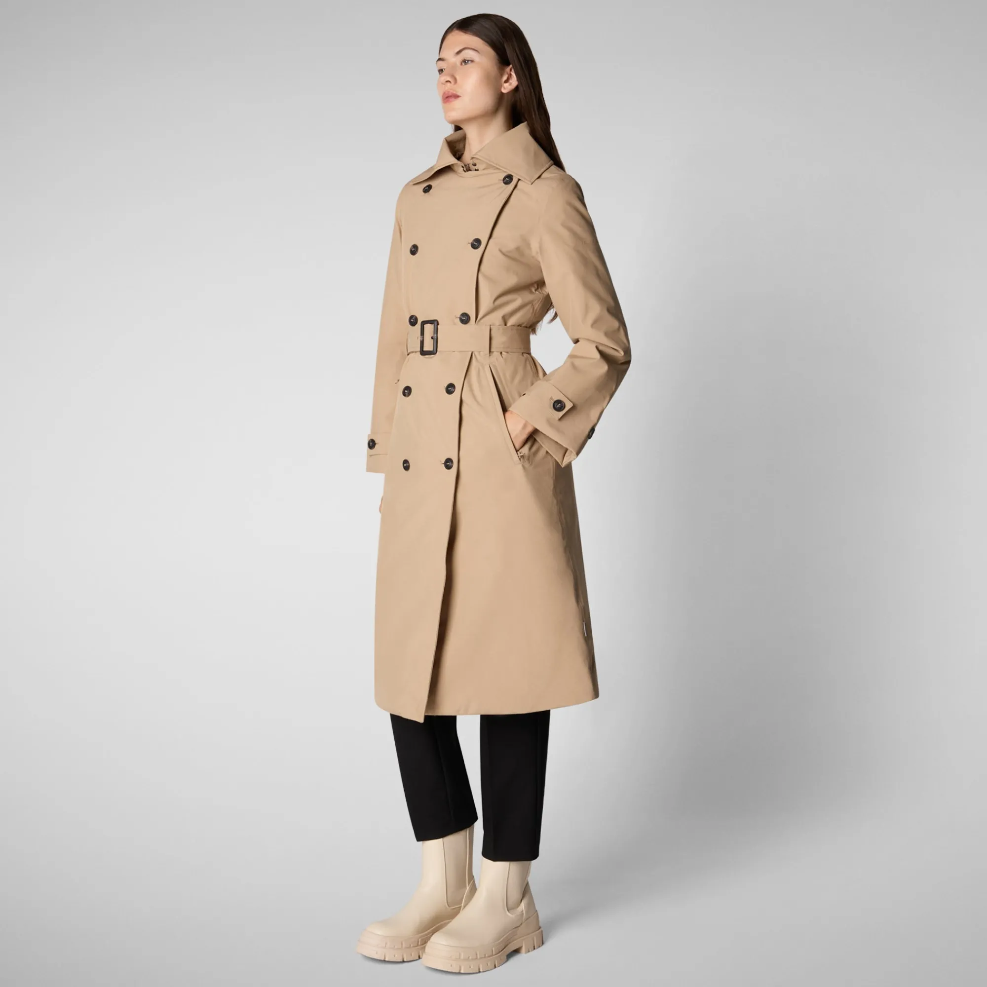 Outlet Save The Duck Women's coat Katrina in stardust beige