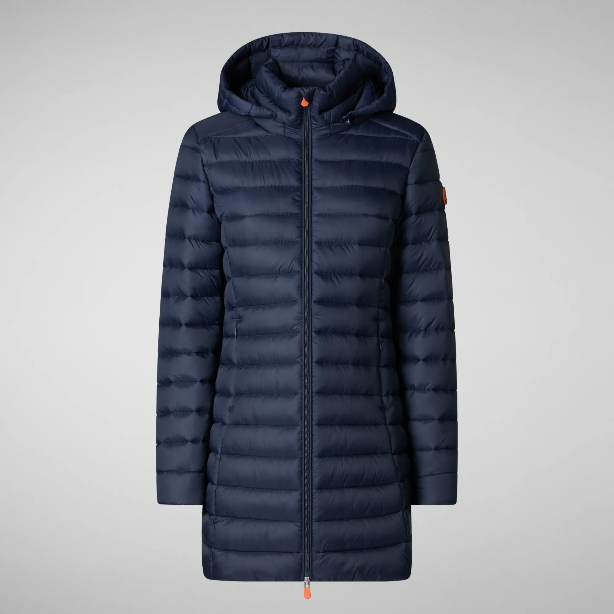 Cheap Save The Duck Women's Hooded Animal free Puffer Coat Carol in Navy Blue NavyBlue