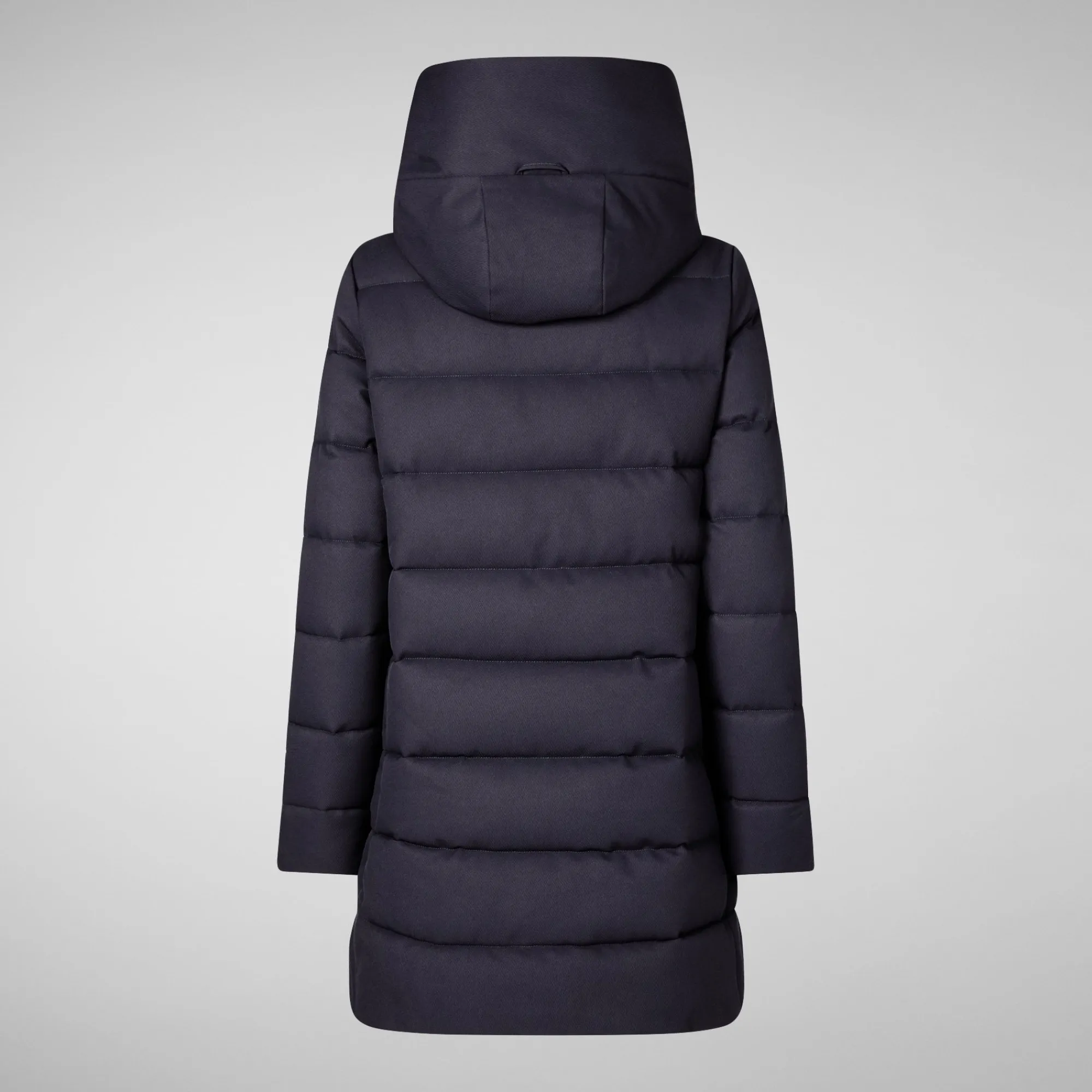 Discount Save The Duck Women's Hooded Animal free Puffer Coat Tatiana in Blue Black BlueBlack
