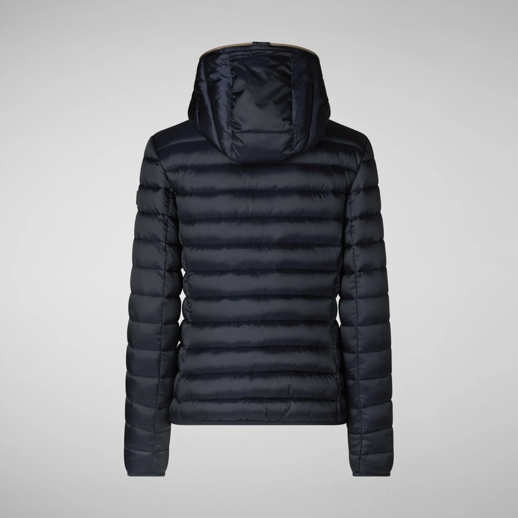 New Save The Duck Women's Hooded Animal free Puffer Jacket Alexis in  Blue Black BlueBlack