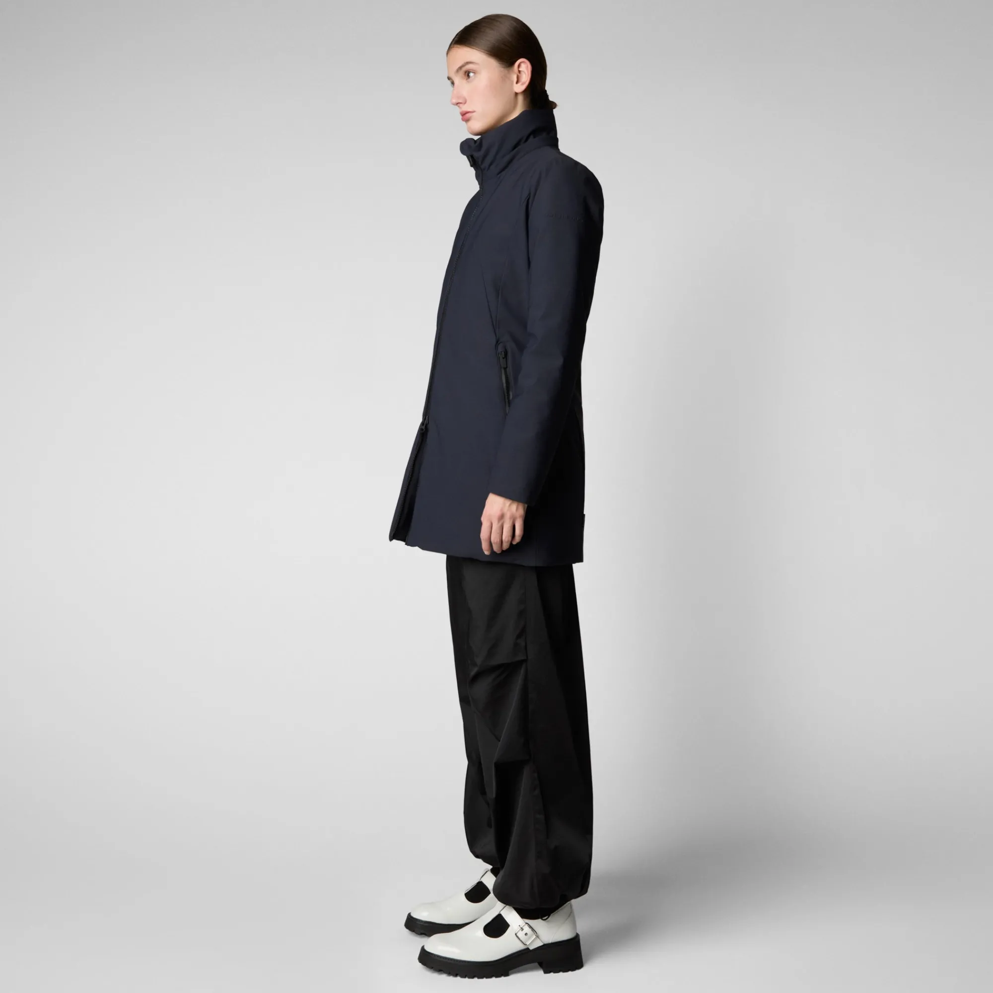 Flash Sale Save The Duck Women's Hooded Coat Lila in blue black BlueBlack
