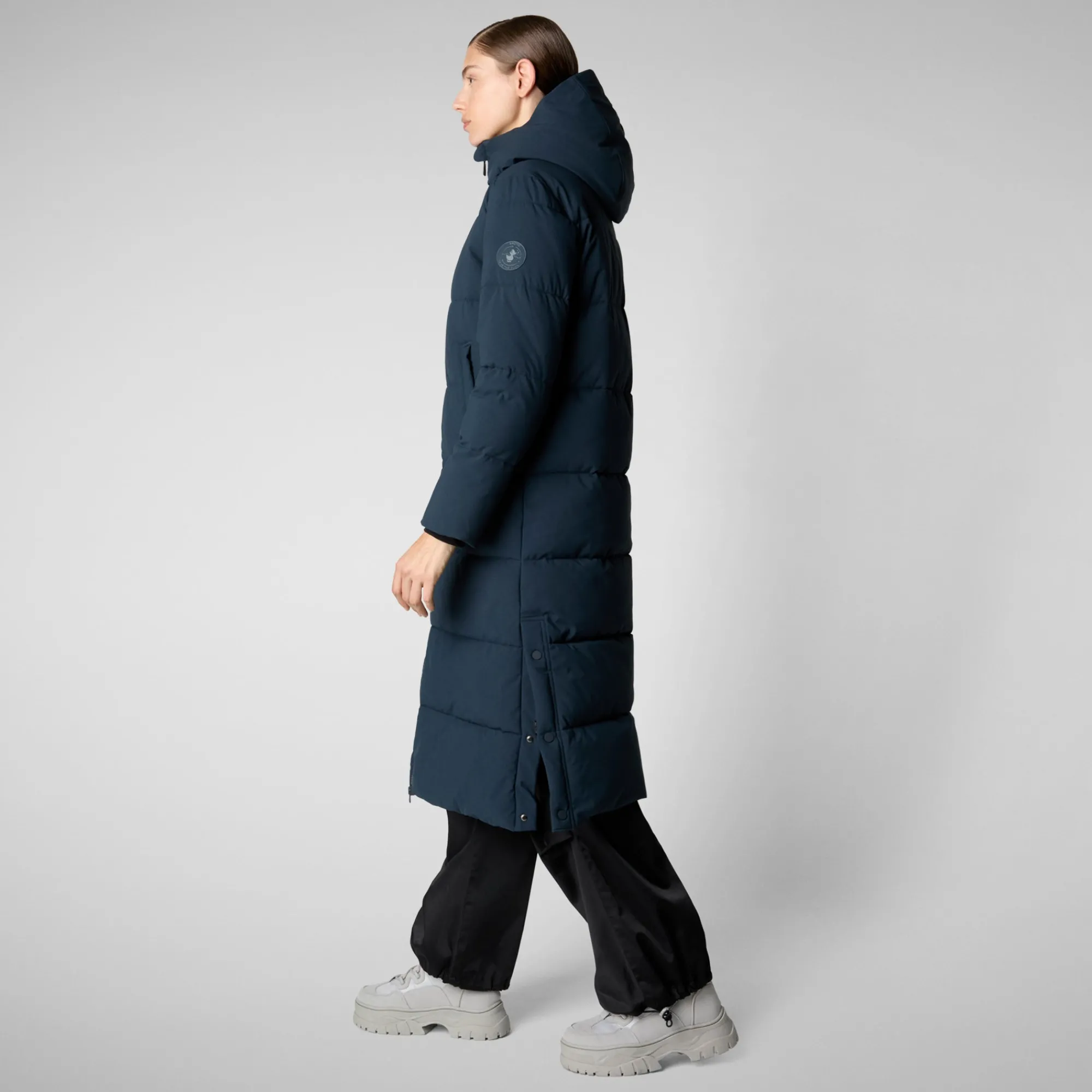 New Save The Duck Women's Hooded Parka Missy in blue black BlueBlack