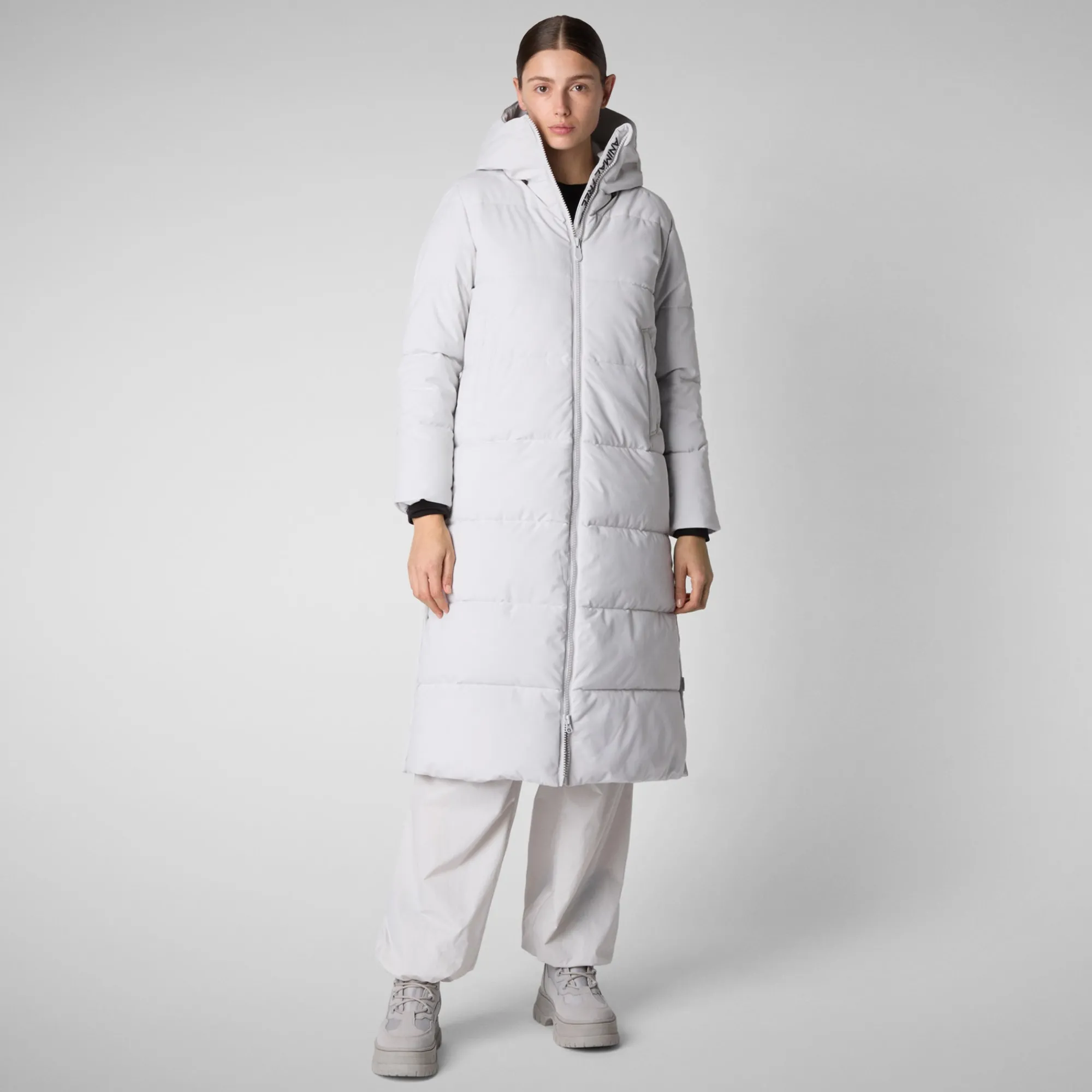 Online Save The Duck Women's Hooded Parka Missy in fog grey FogGrey