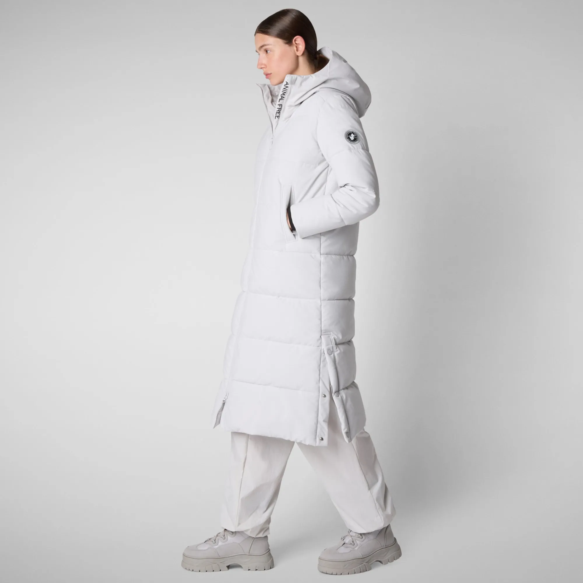 Online Save The Duck Women's Hooded Parka Missy in fog grey FogGrey