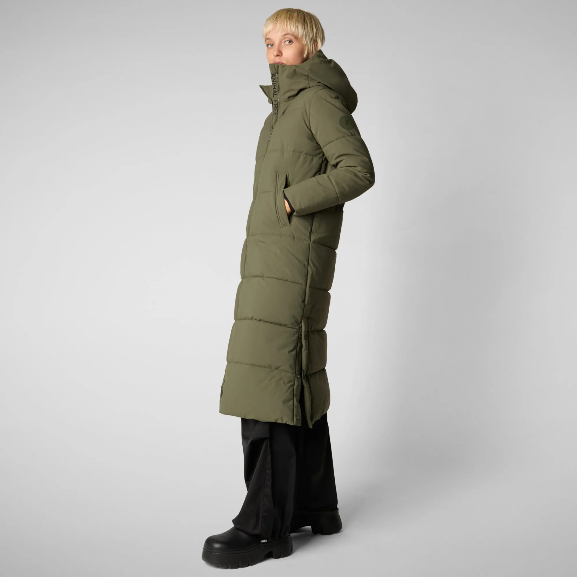 Clearance Save The Duck Women's Hooded Parka Missy in laurel green LaurelGreen