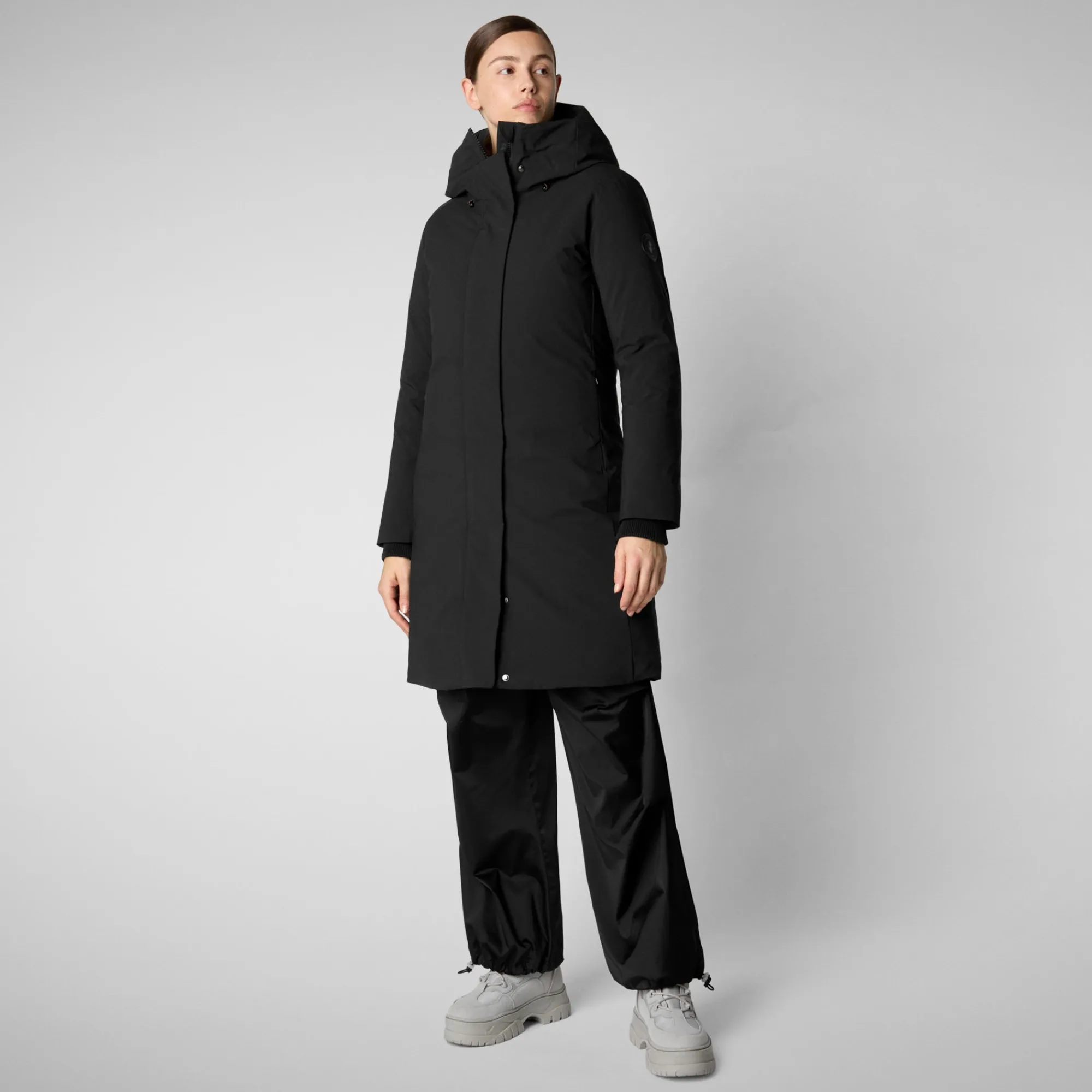 Best Sale Save The Duck Women's hooded parka Sienna in Black
