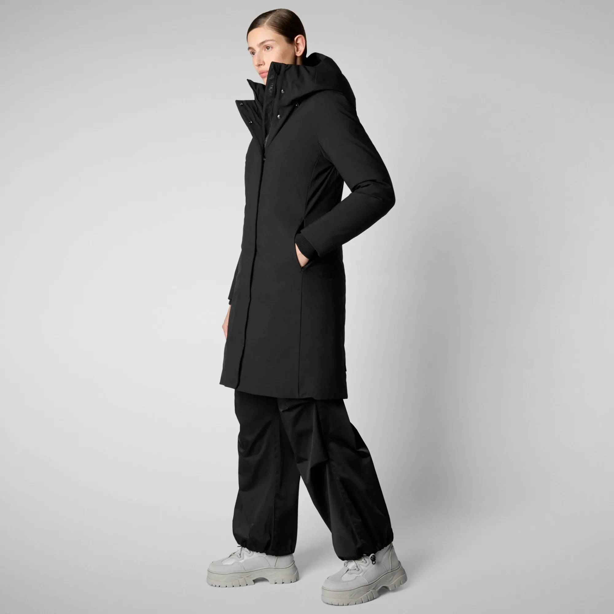 Best Sale Save The Duck Women's hooded parka Sienna in Black
