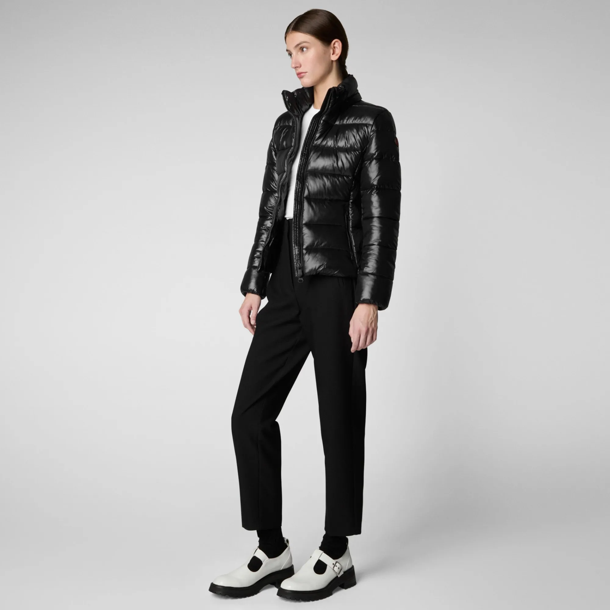 Best Sale Save The Duck Women's Hooded Puffer Jacket Cosmary in Black