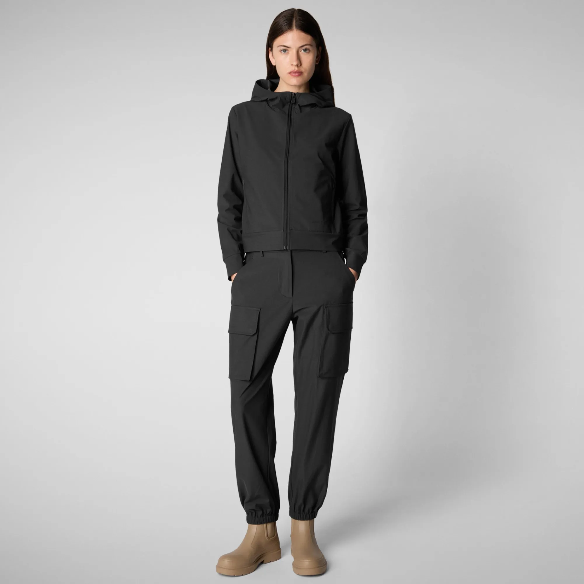 Cheap Save The Duck Women's hooded sweatshirt Pear in Black