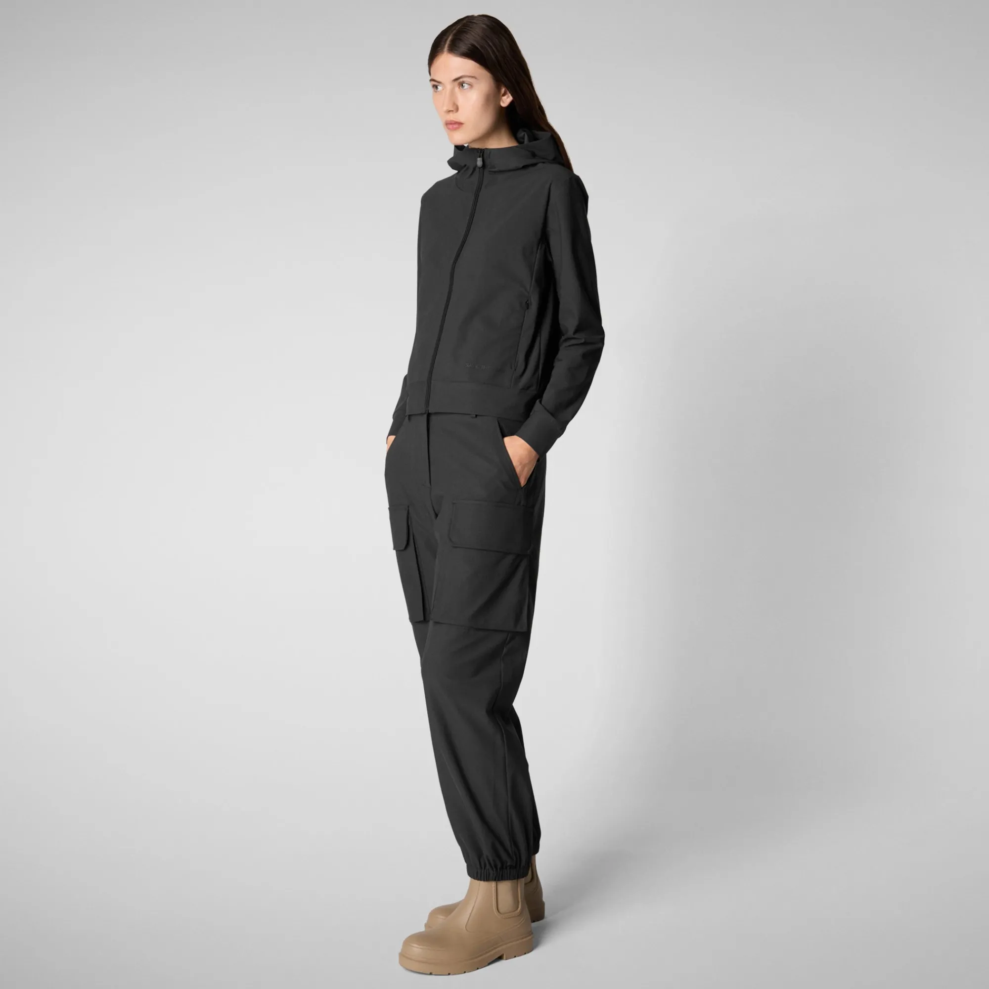 Cheap Save The Duck Women's hooded sweatshirt Pear in Black