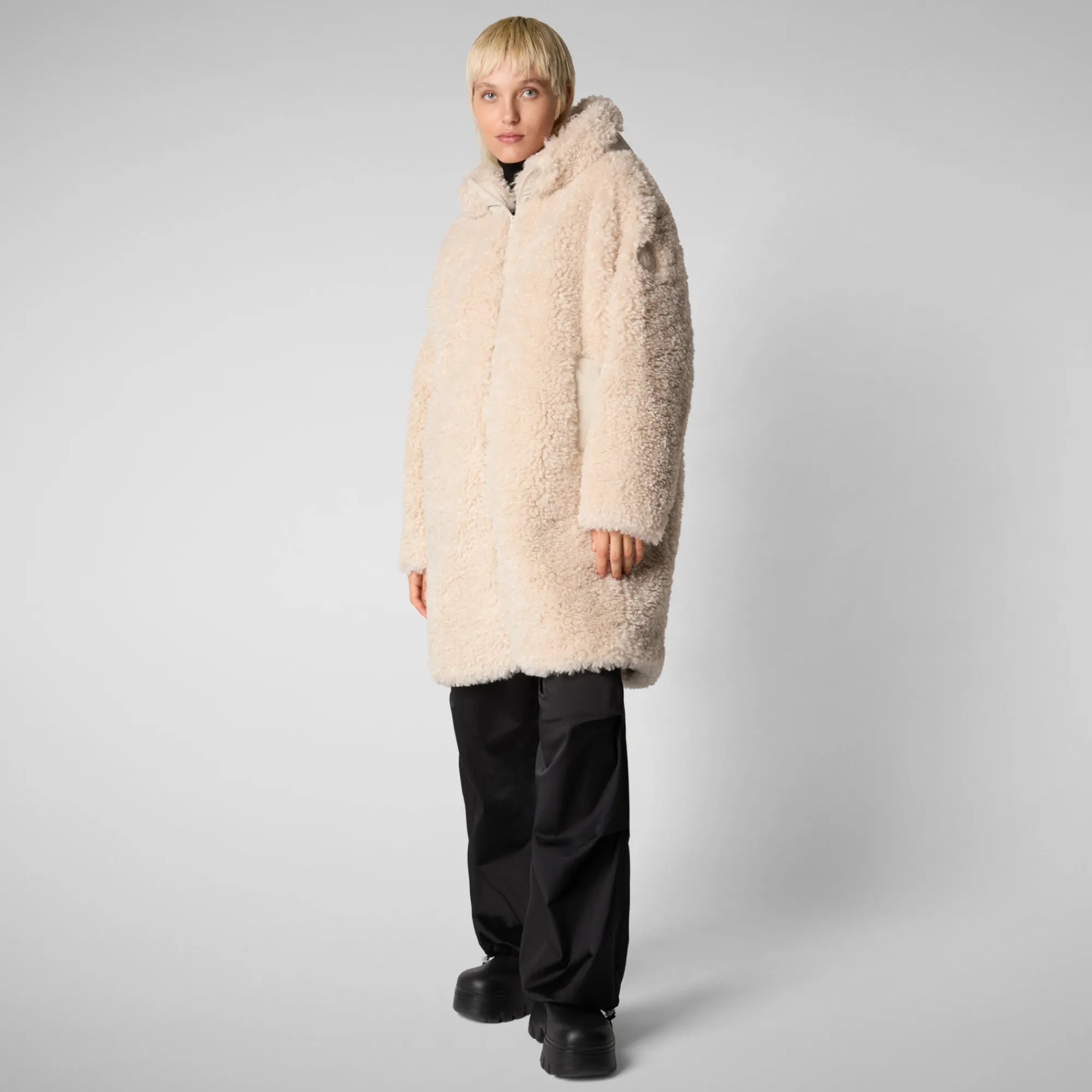 Sale Save The Duck Women's Jacket Angelica in shore beige ShoreBeige
