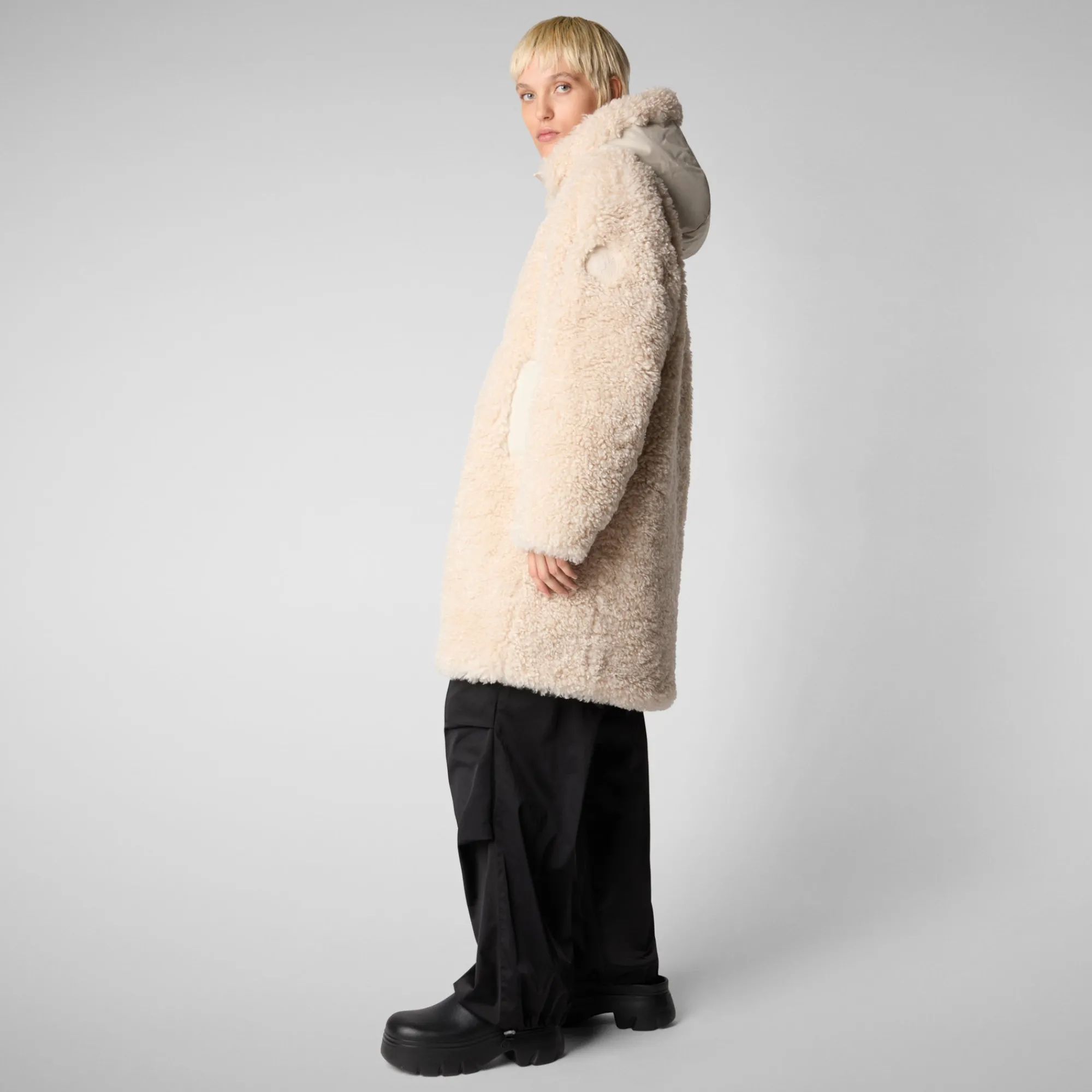 Sale Save The Duck Women's Jacket Angelica in shore beige ShoreBeige