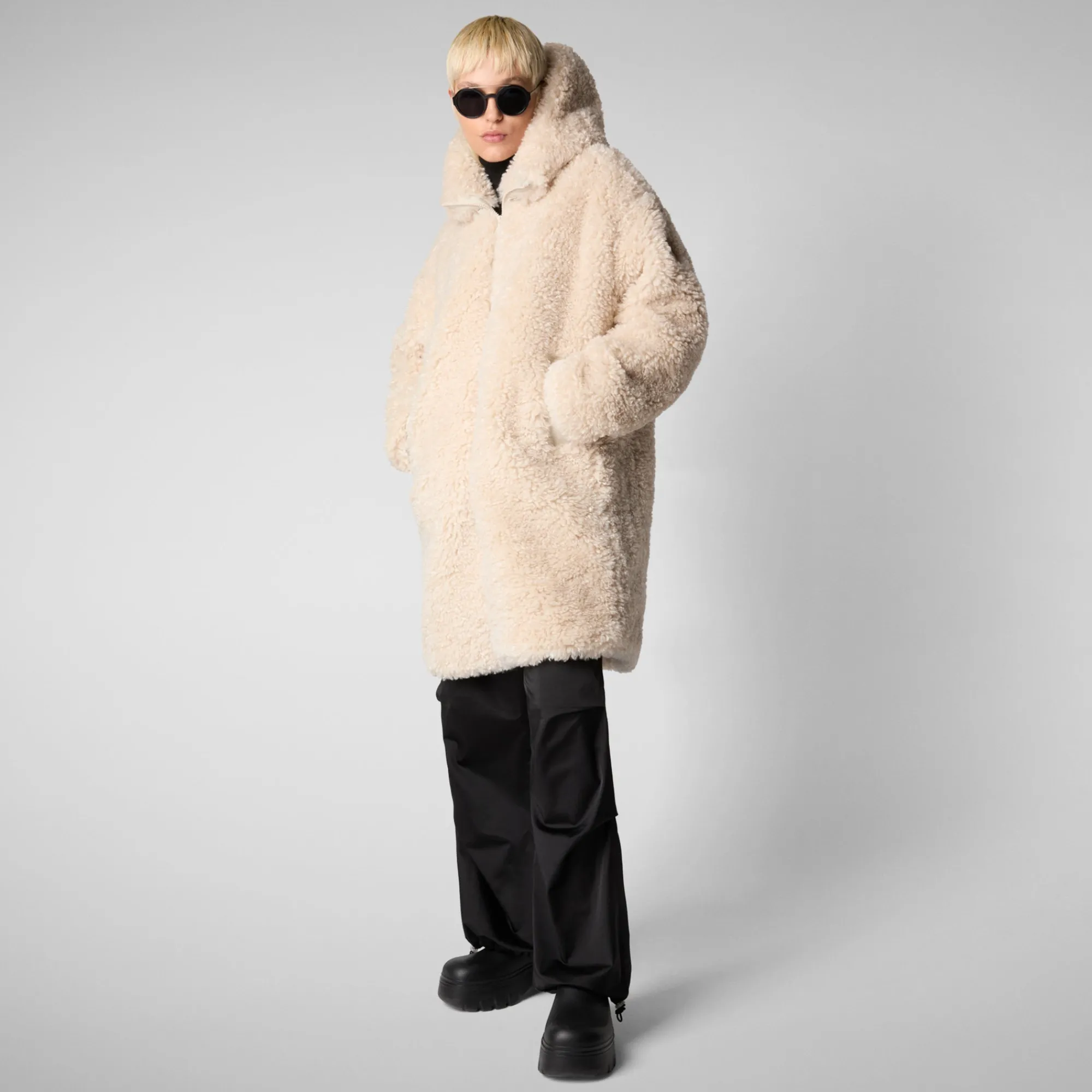 womens_jacket_angelica_in_shore_beige_2-1.webp Sale Save The Duck Women's Jacket Angelica in shore beige ShoreBeige