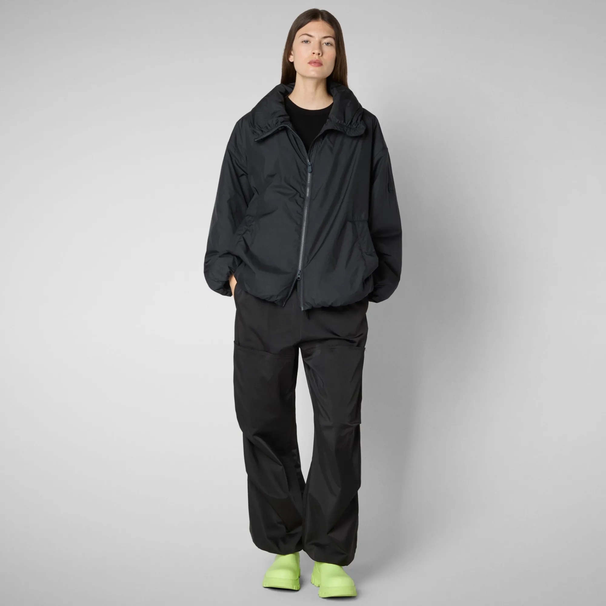 Best Sale Save The Duck Women's jacket Cissy in blue black BlueBlack