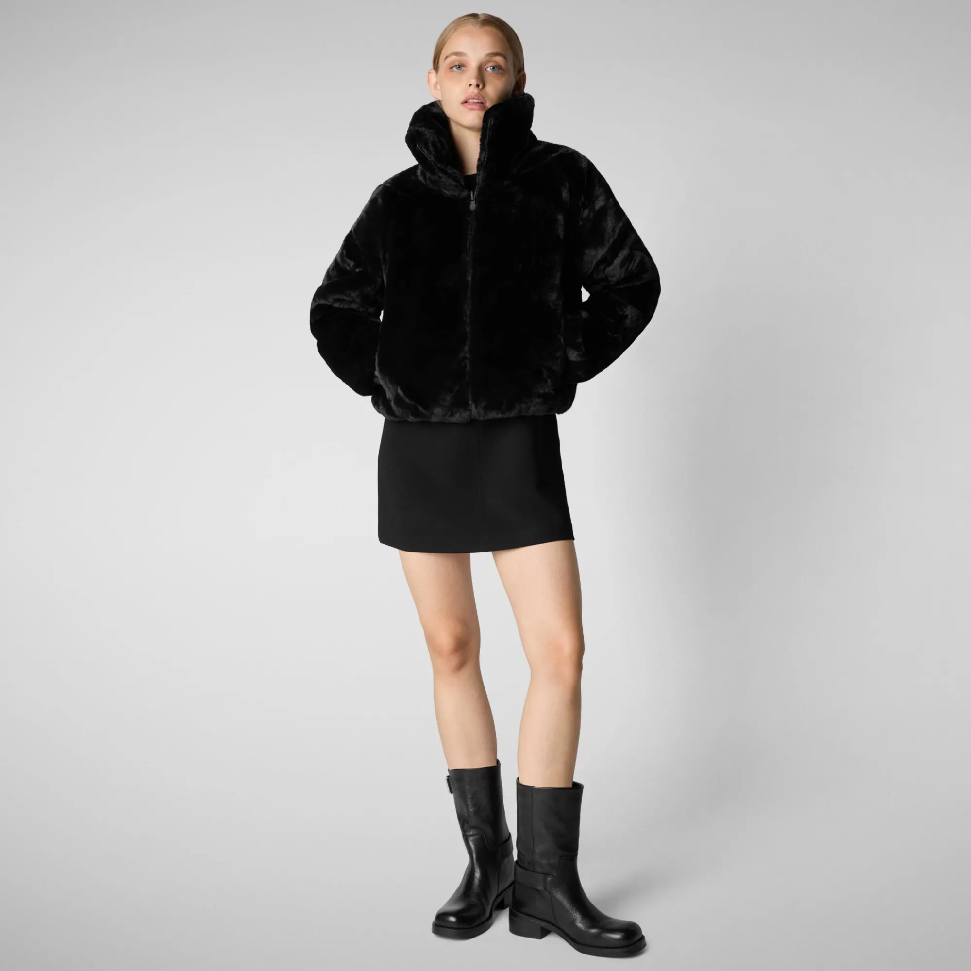 Online Save The Duck Women's jacket jeon in Black
