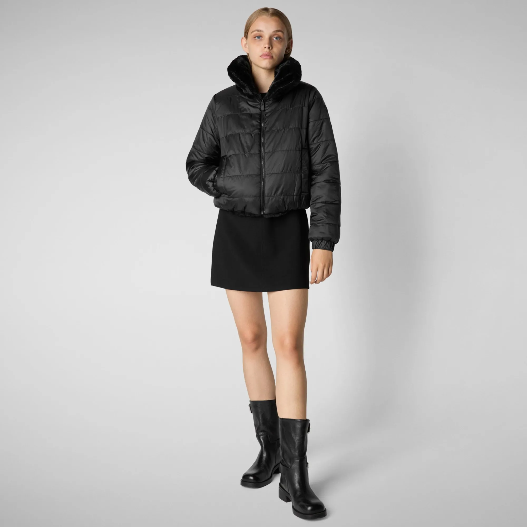Online Save The Duck Women's jacket jeon in Black