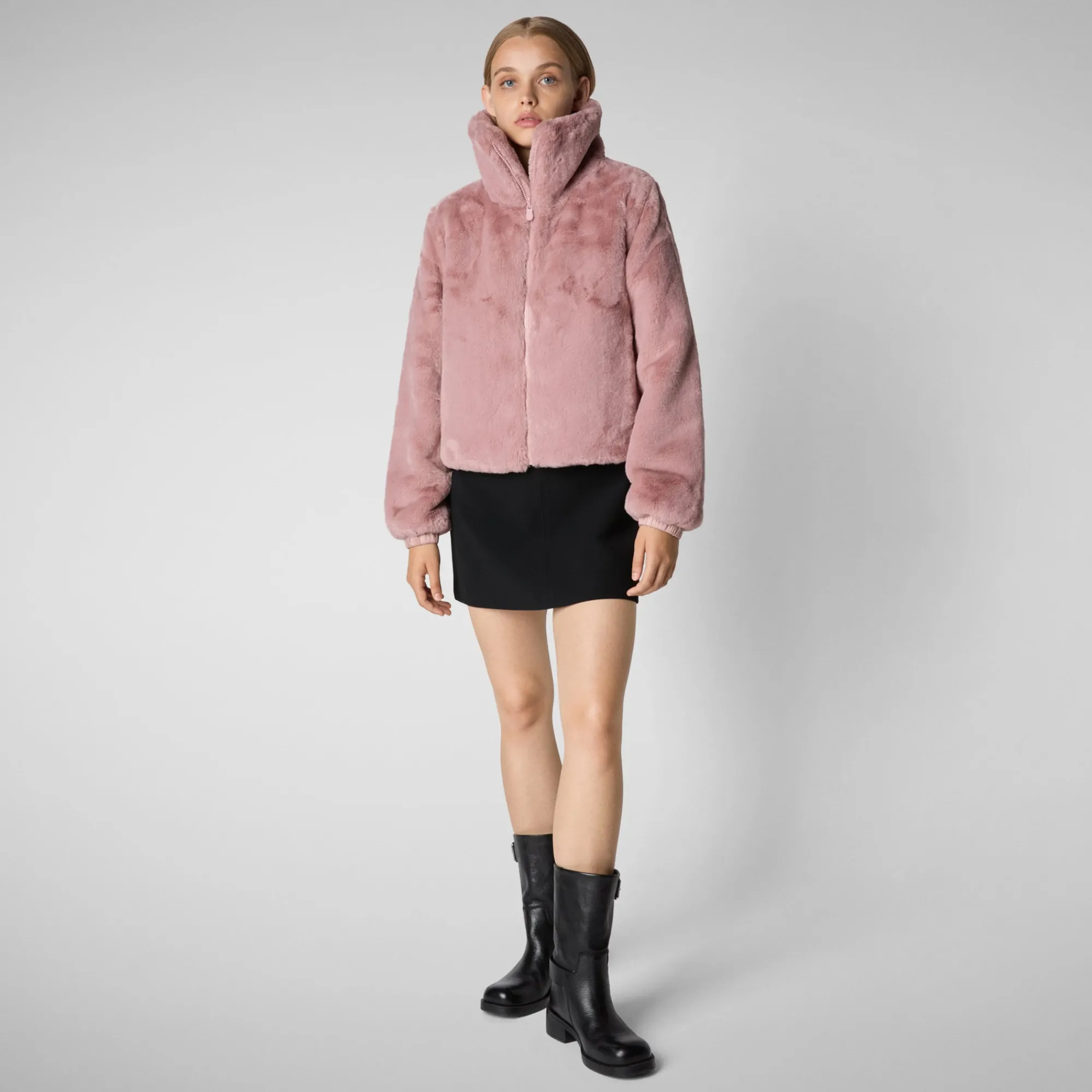 Clearance Save The Duck Women's jacket jeon in blush pink BlushPink