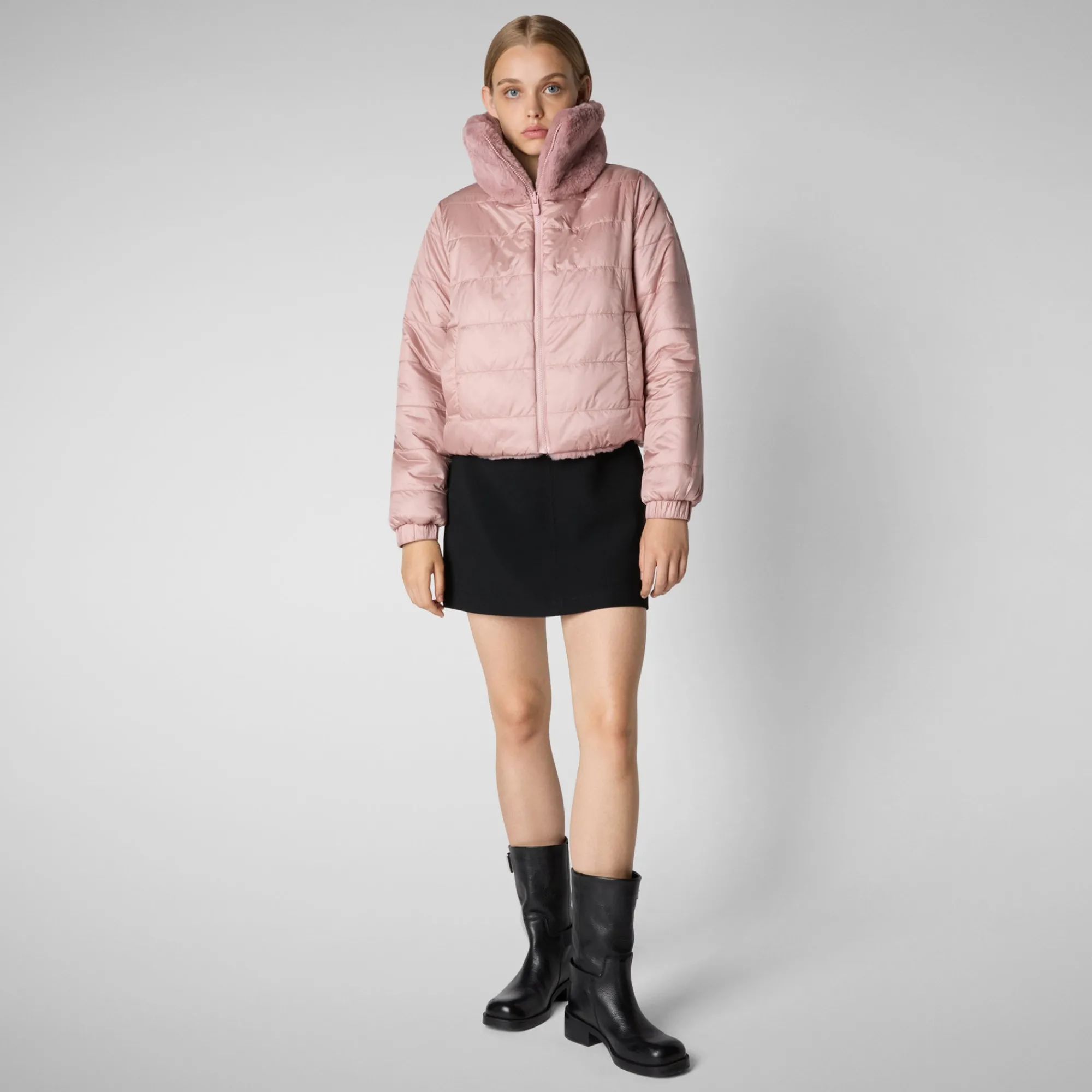 Clearance Save The Duck Women's jacket jeon in blush pink BlushPink