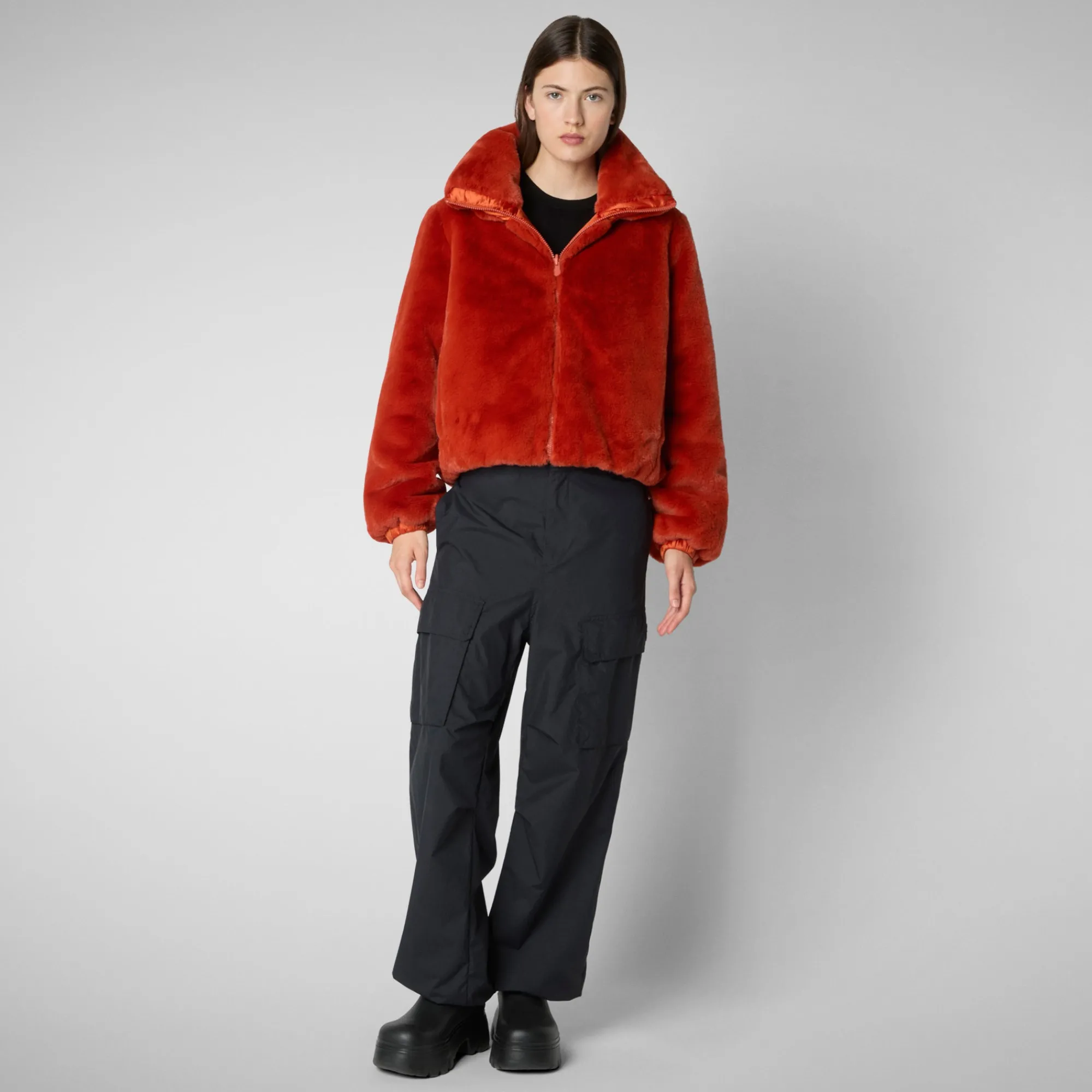 Fashion Save The Duck Women's jacket jeon in maple orange MapleOrange