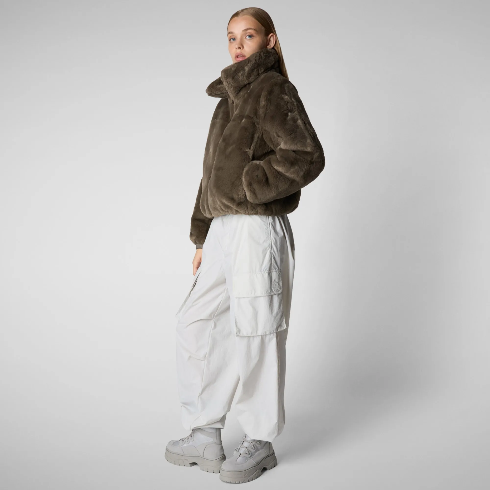 womens_jacket_jeon_in_mud_grey_2-1.webp Hot Save The Duck Women's jacket jeon in mud grey