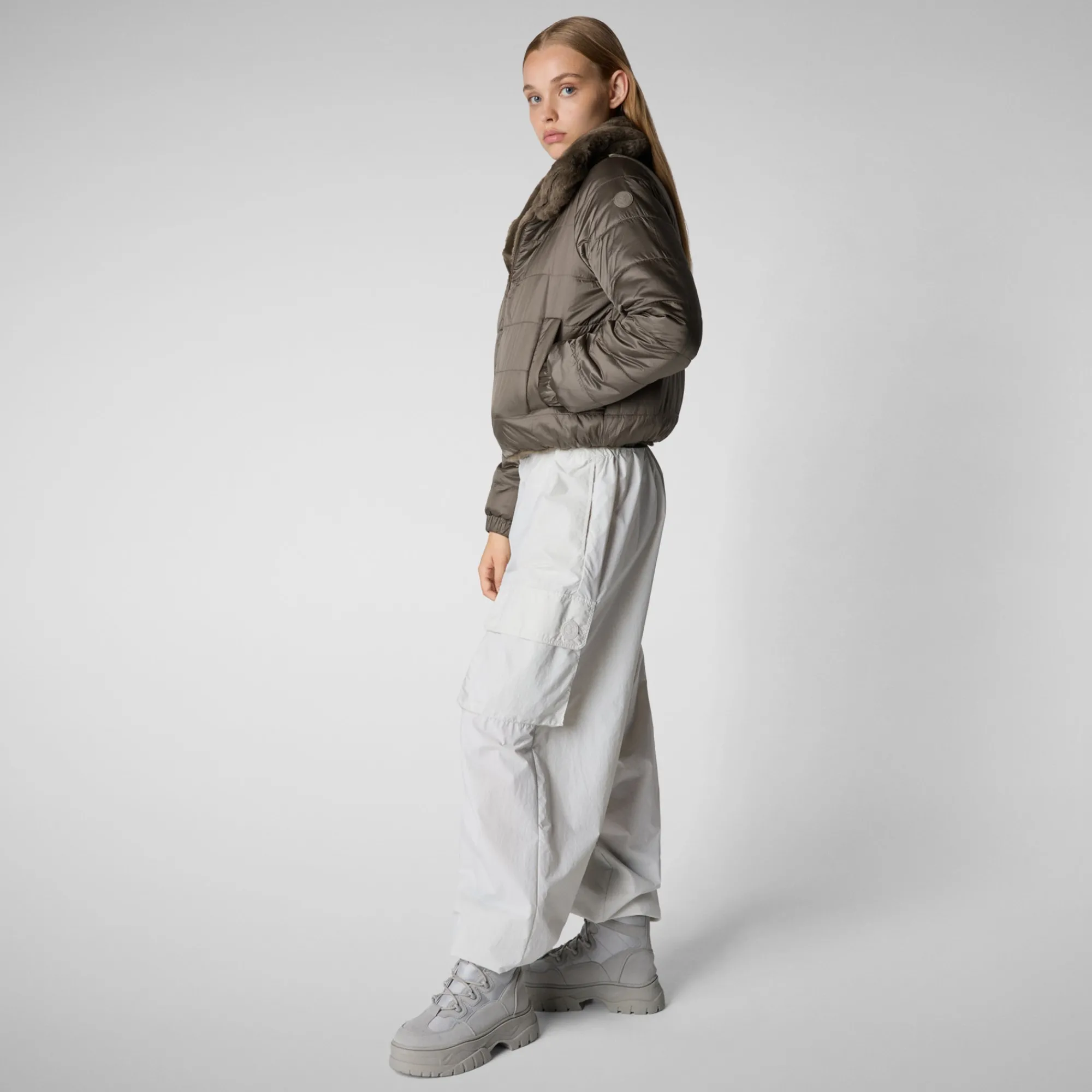 womens_jacket_jeon_in_mud_grey_3-1.webp Hot Save The Duck Women's jacket jeon in mud grey