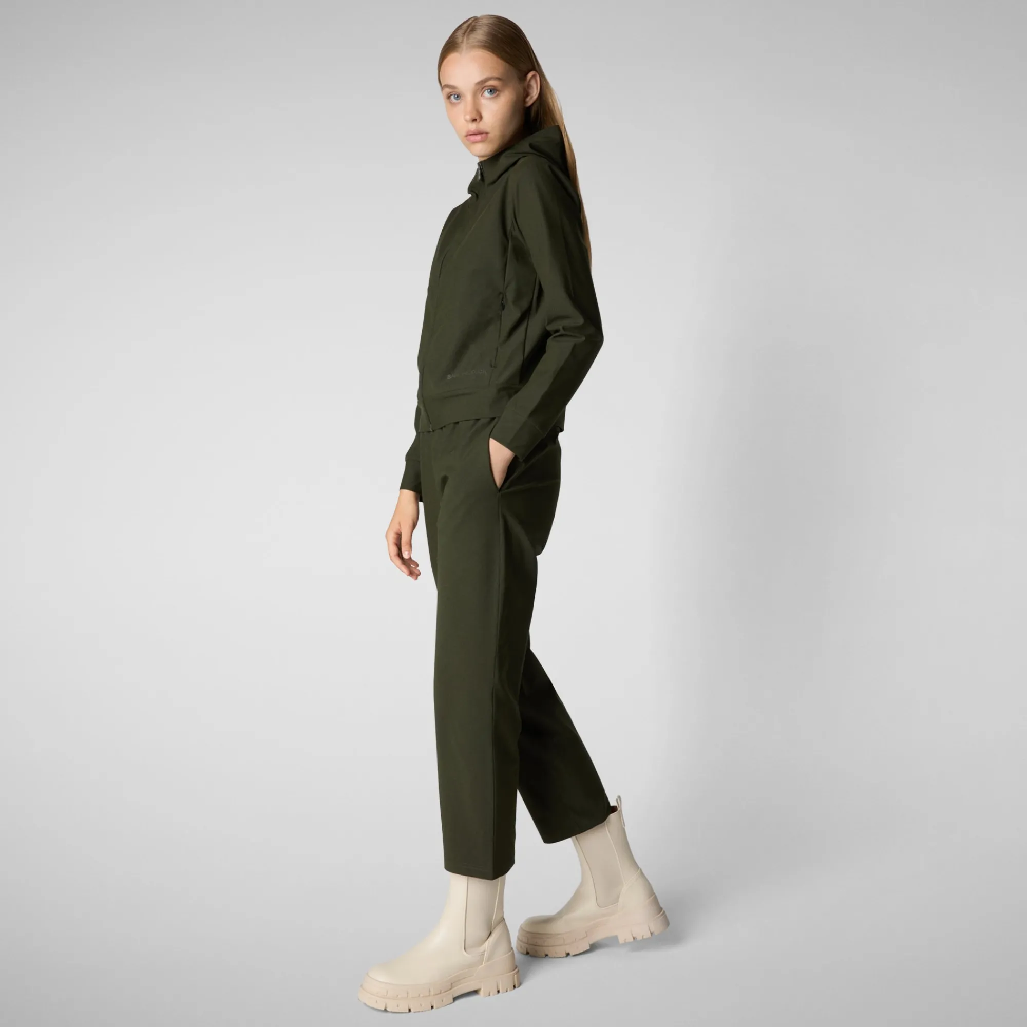 Cheap Save The Duck Women's pant Milan in land green LandGreen