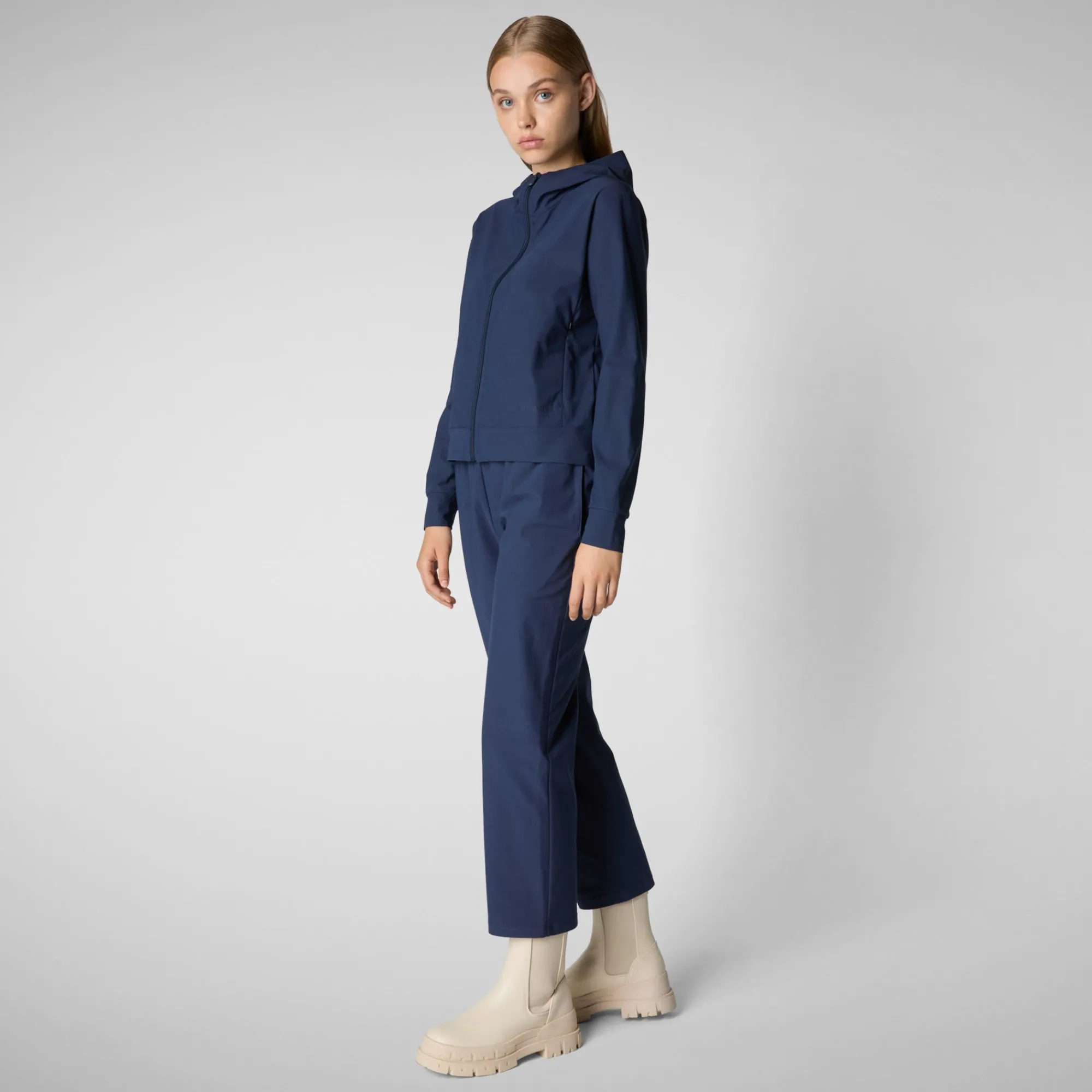 Discount Save The Duck Women's pant Milan in navy blue NavyBlue