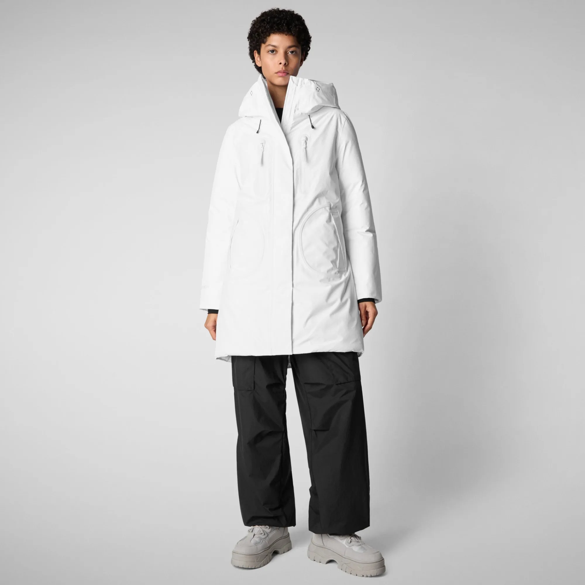 Hot Save The Duck Women's parka Niko in white