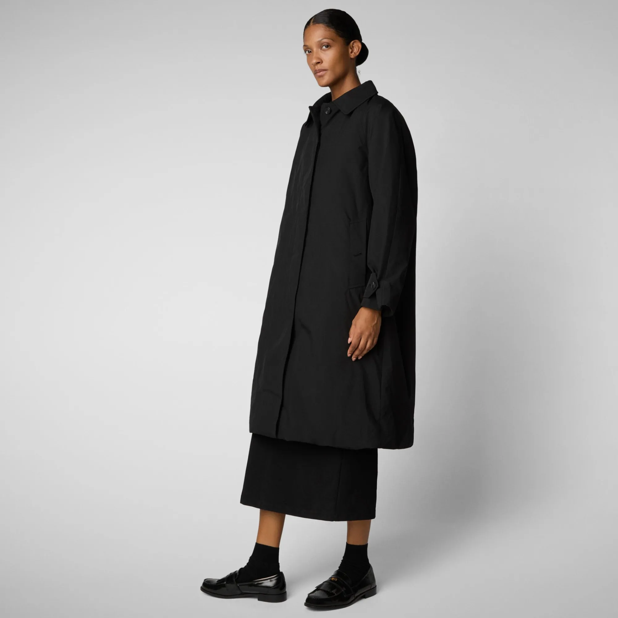 Fashion Save The Duck Women's Raincoat Zoey in Black