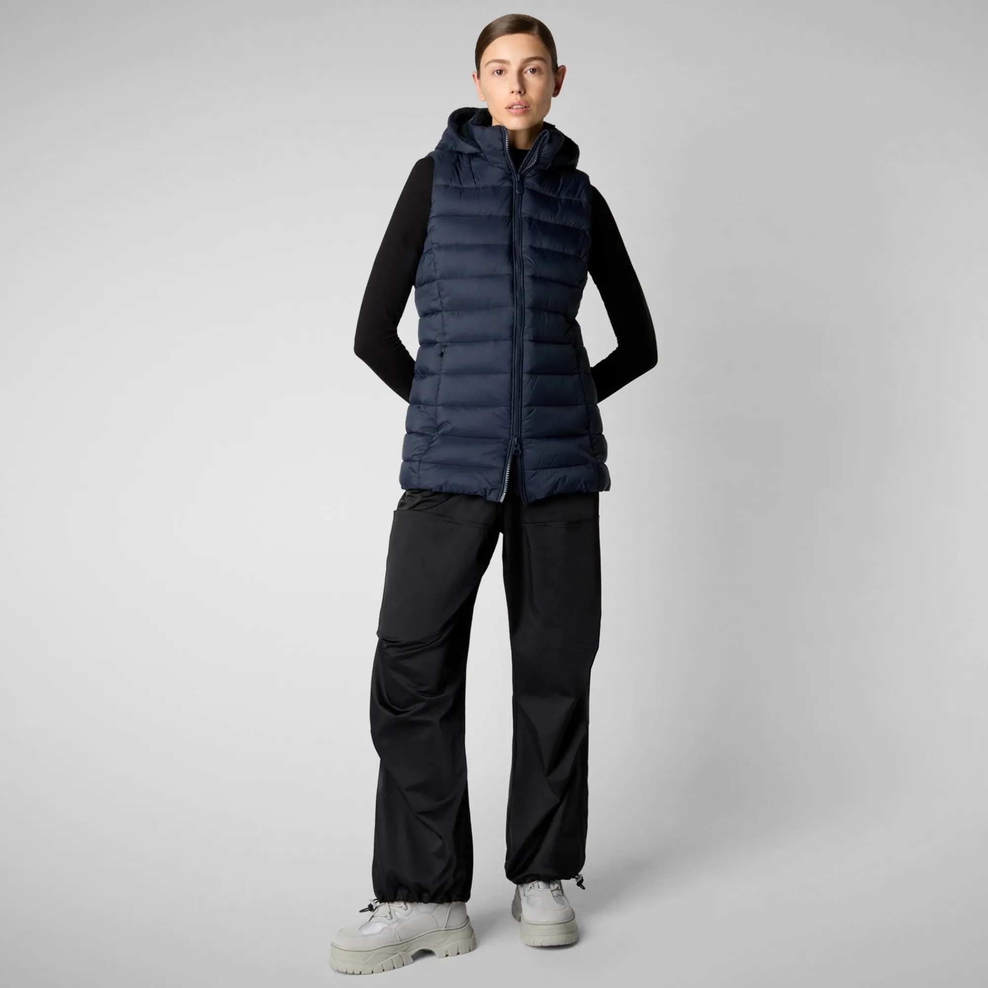 Online Save The Duck Women's vest norah in blue black BlueBlack