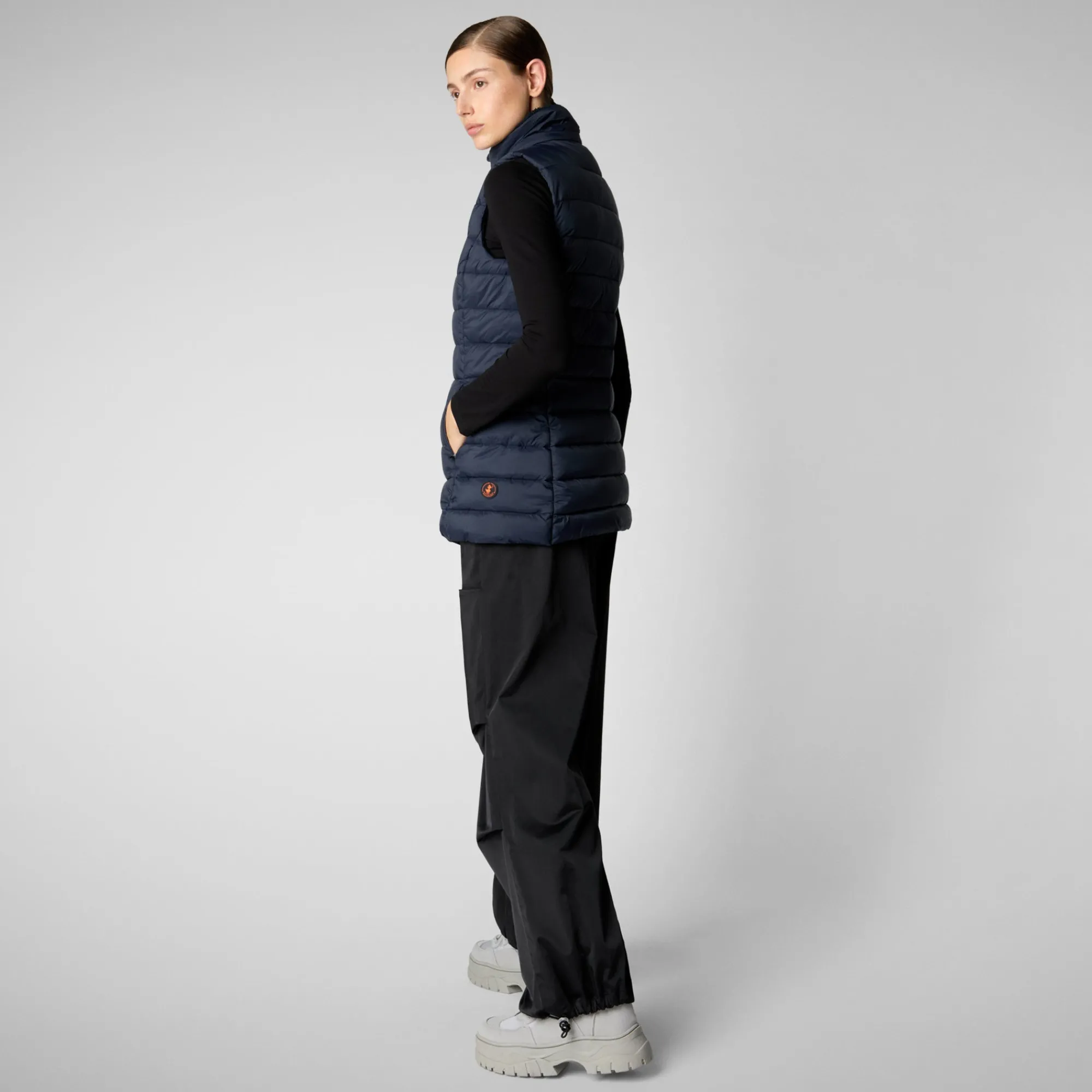 Online Save The Duck Women's vest norah in blue black BlueBlack